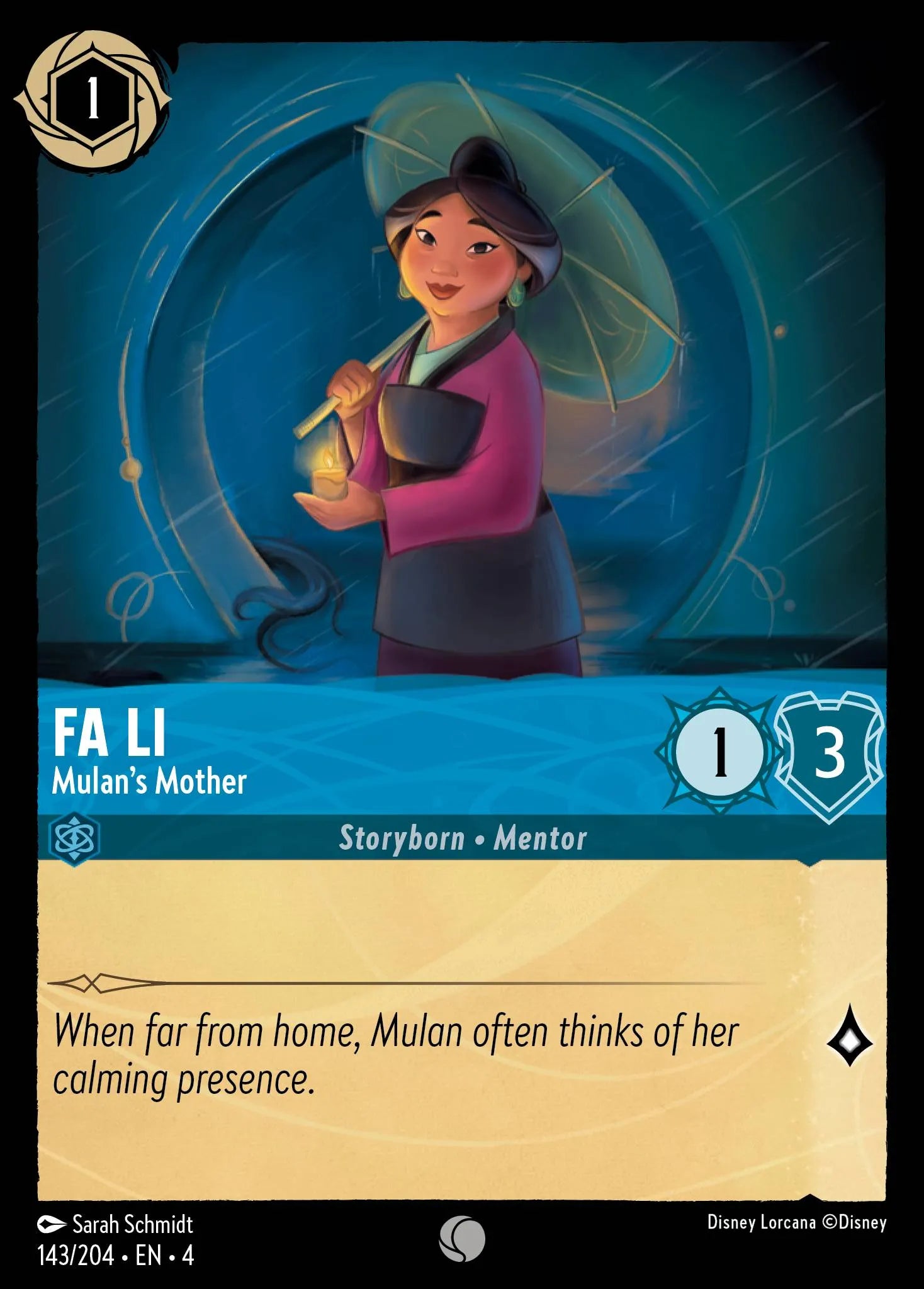 Fa Li - Mulan’s Mother Disney Lorcana card