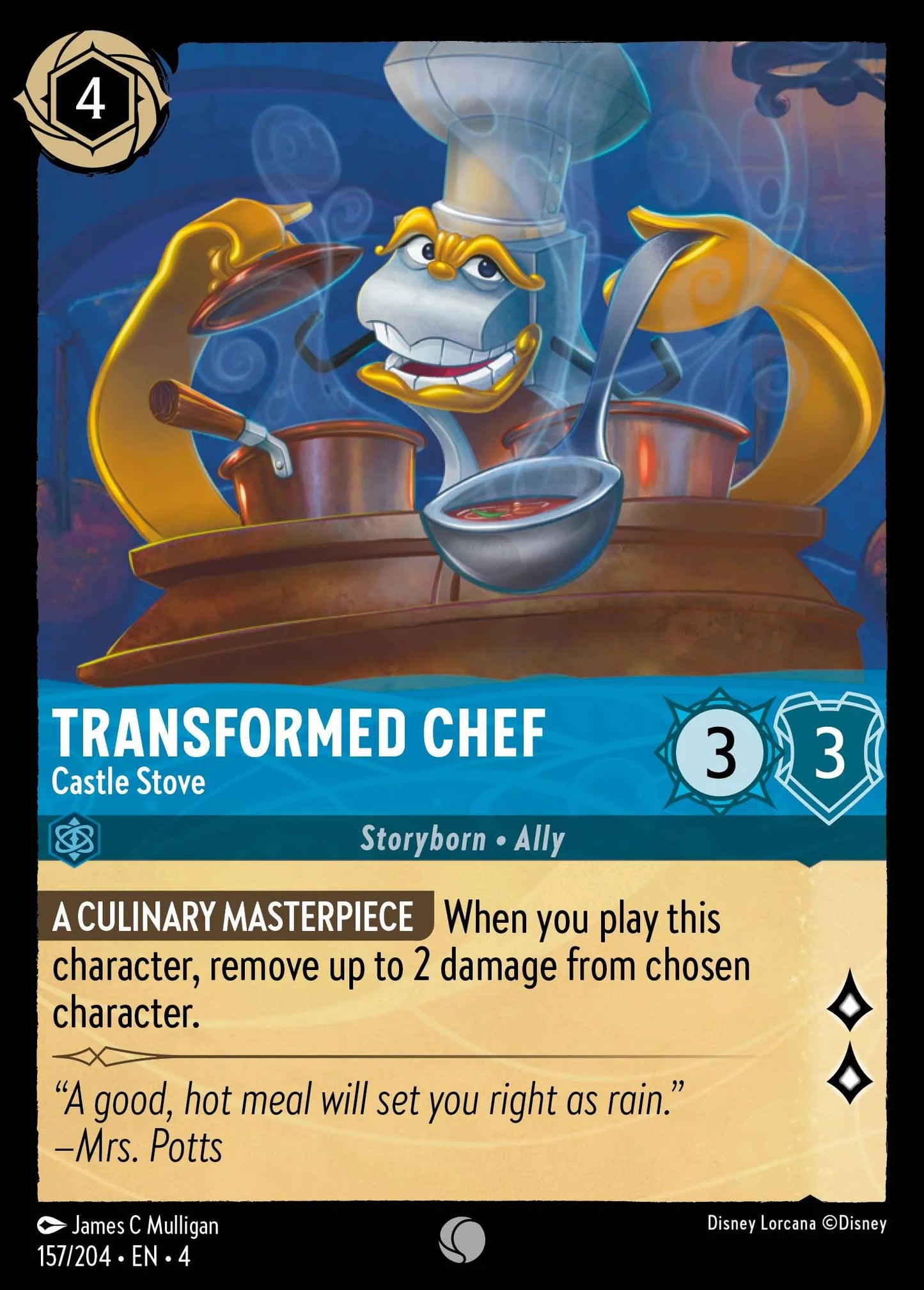 Transformed Chef - Castle Stove Disney Lorcana card