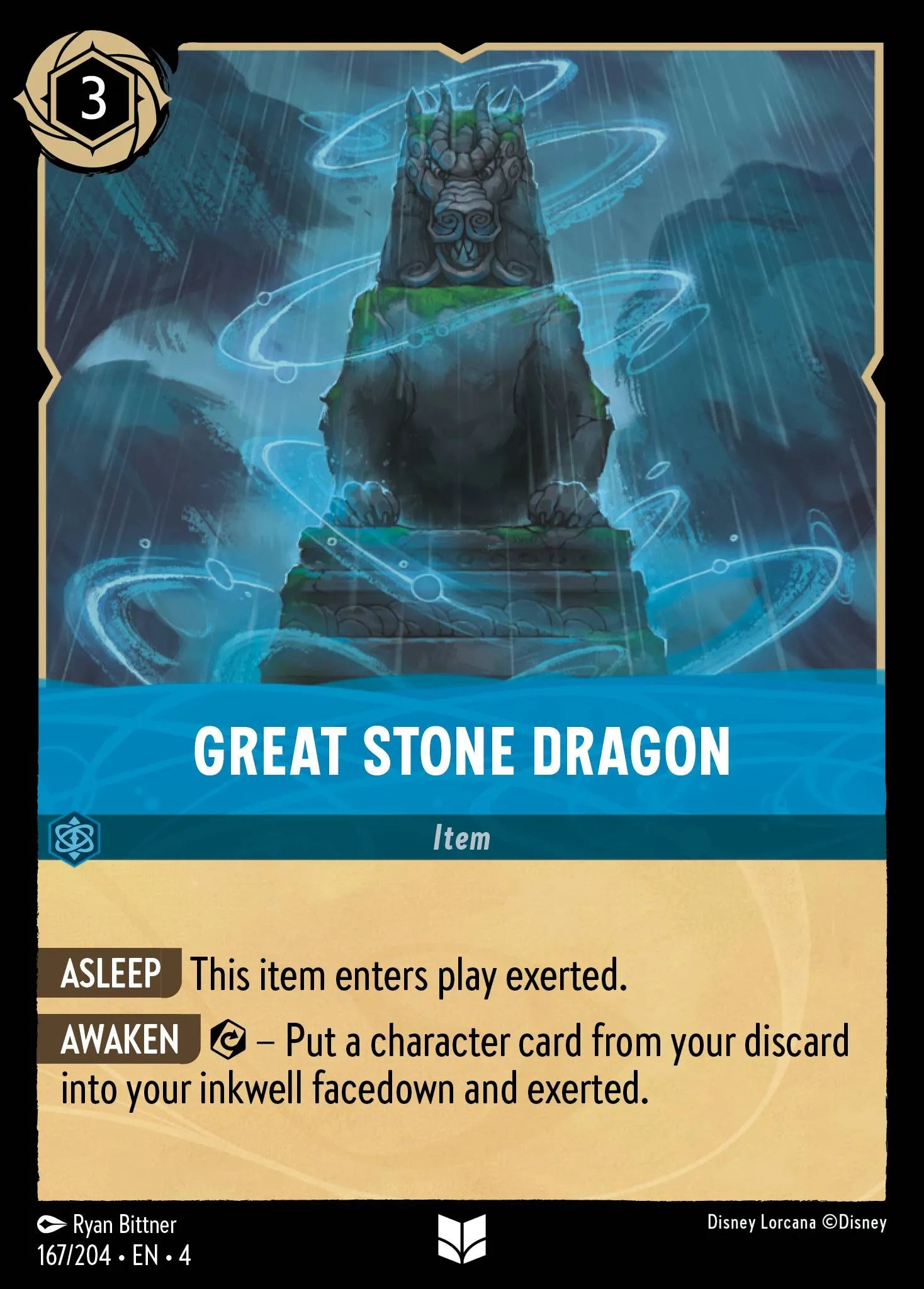 Great Stone Dragon | Ursula's Return #167 (Near Mint Foil) | Disney Lorcana Single Australia (Near Mint)