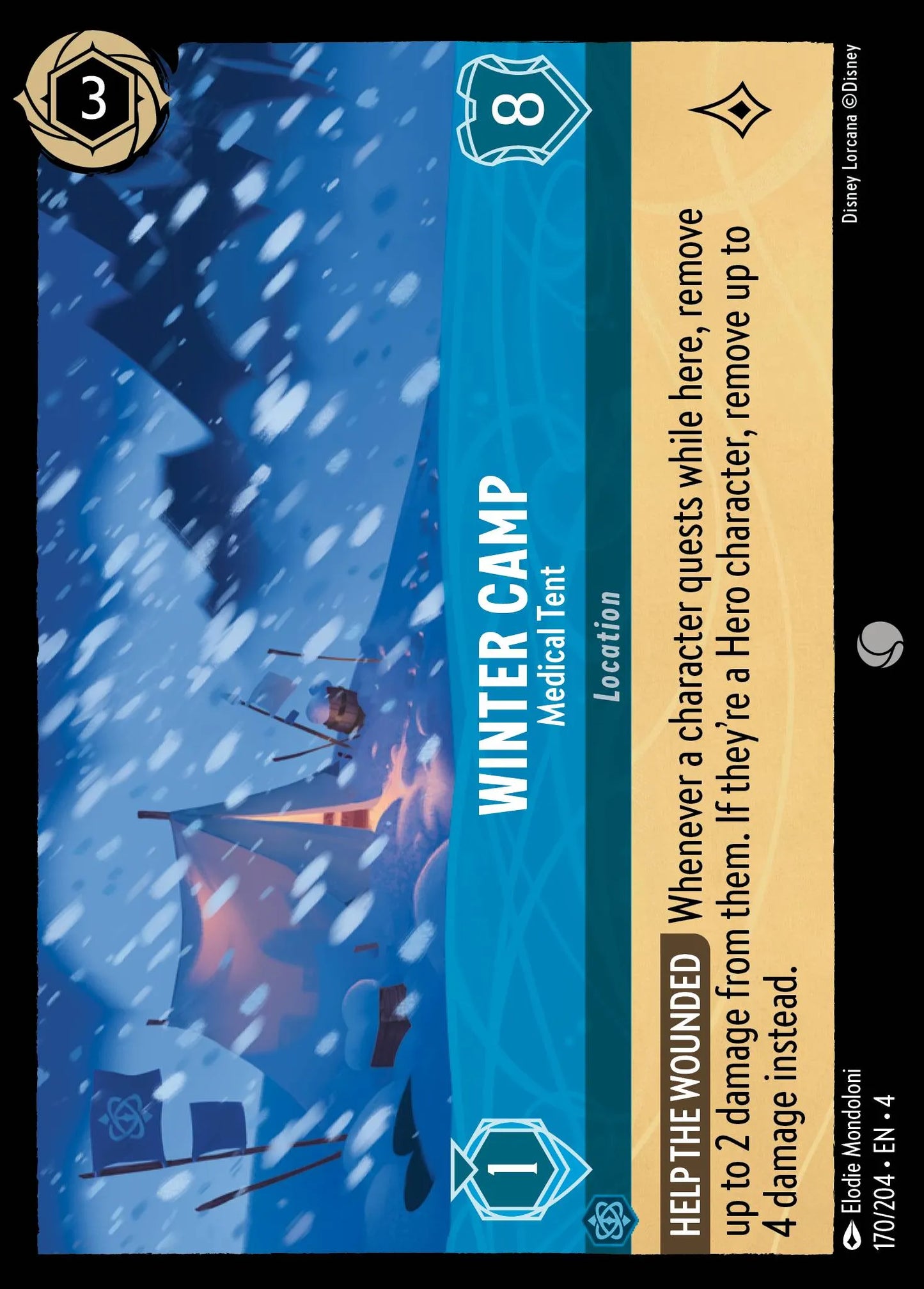 Winter Camp - Medical Tent Disney Lorcana card