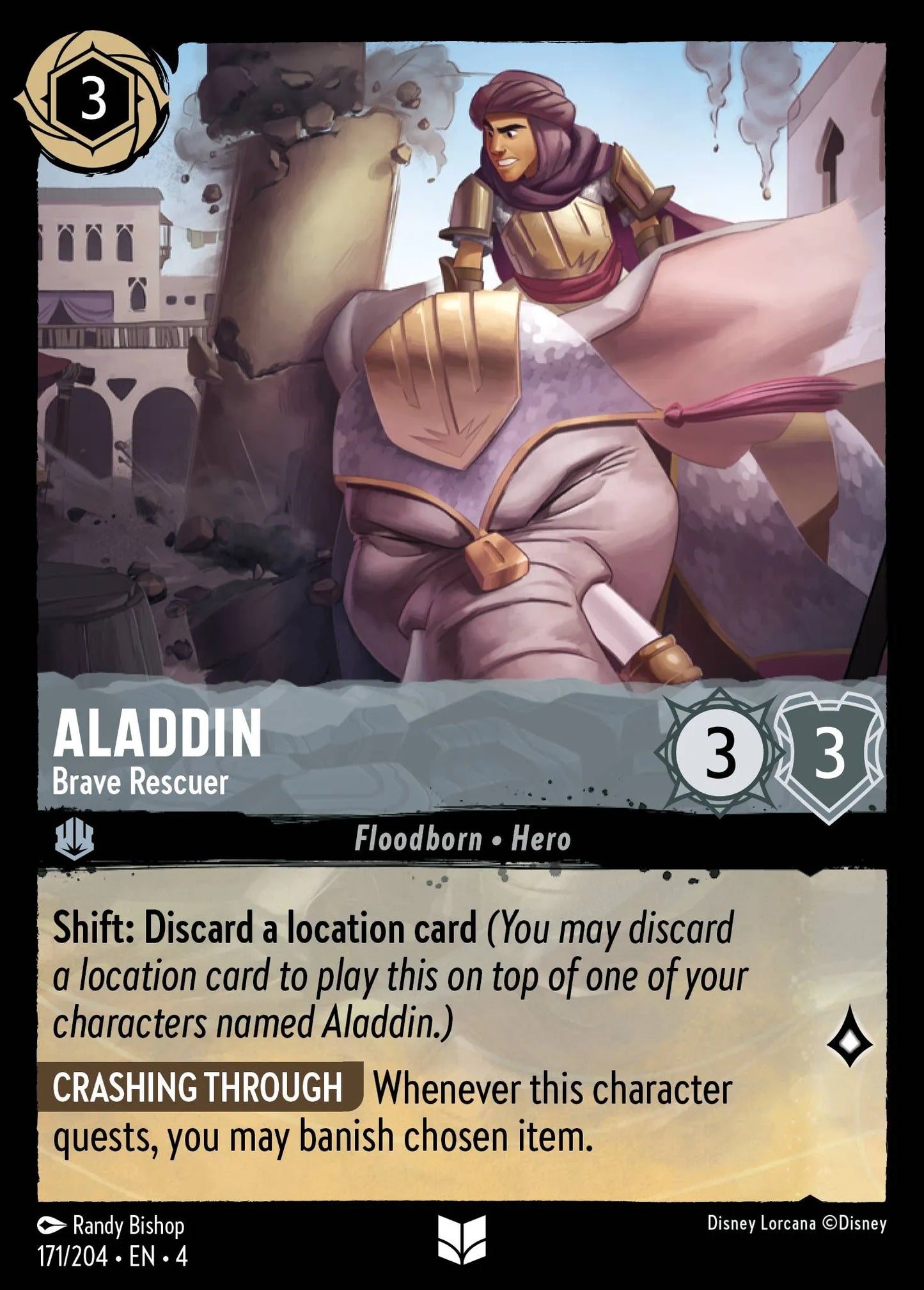 Aladdin - Brave Rescuer | Ursula's Return #171 (Near Mint Foil) | Disney Lorcana Single Australia (Near Mint)