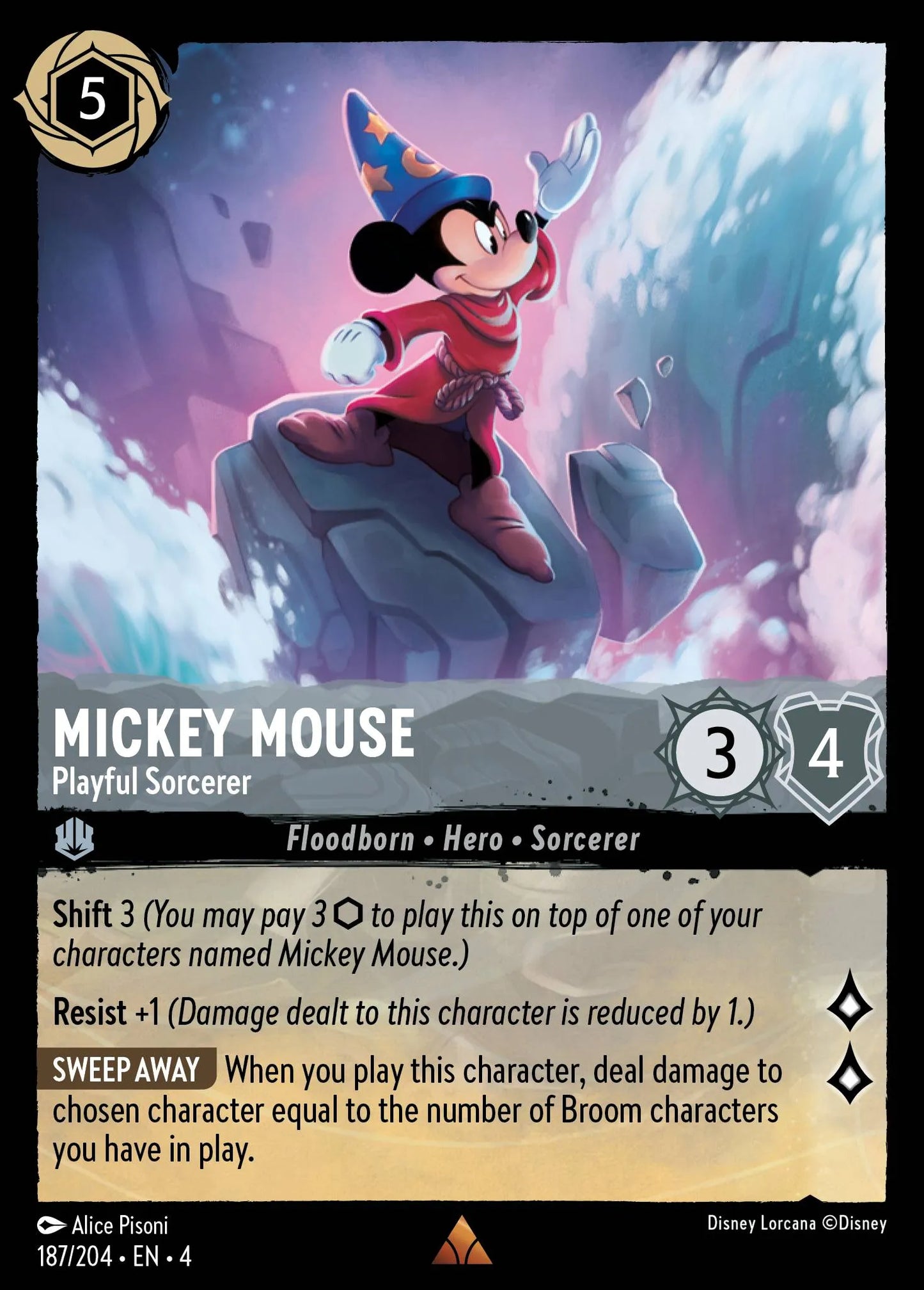 Mickey Mouse - Playful Sorcerer Disney Lorcana card