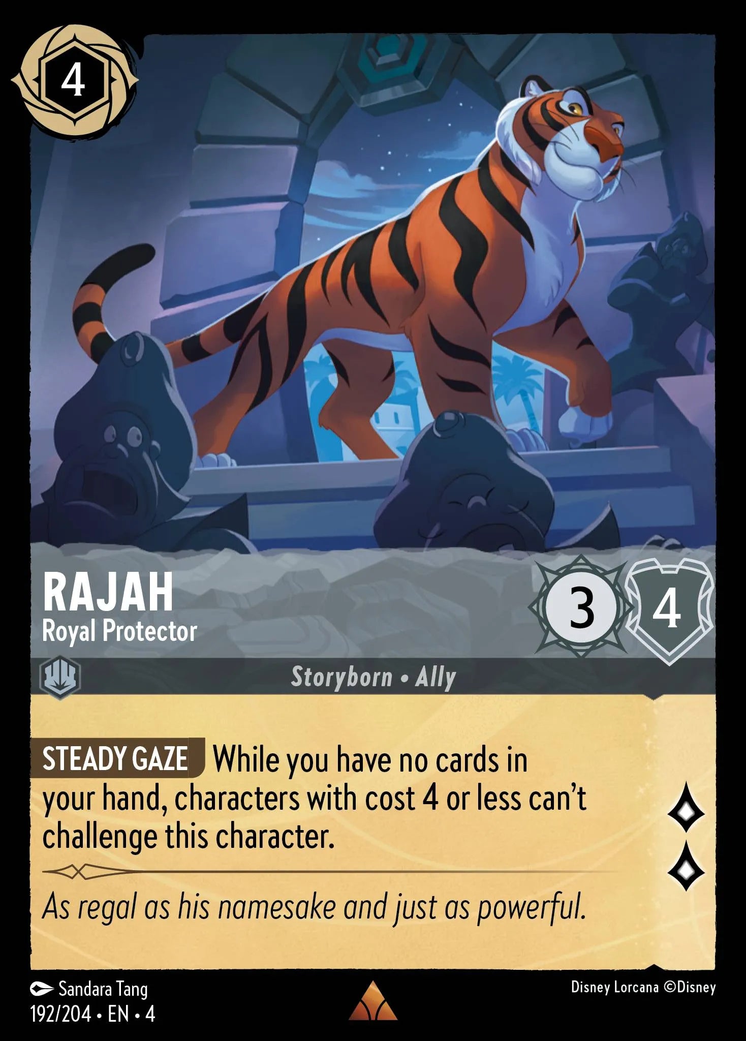 Rajah - Royal Protector Disney Lorcana card