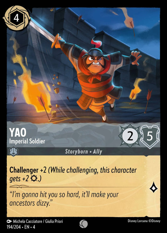 Yao - Imperial Soldier Disney Lorcana card