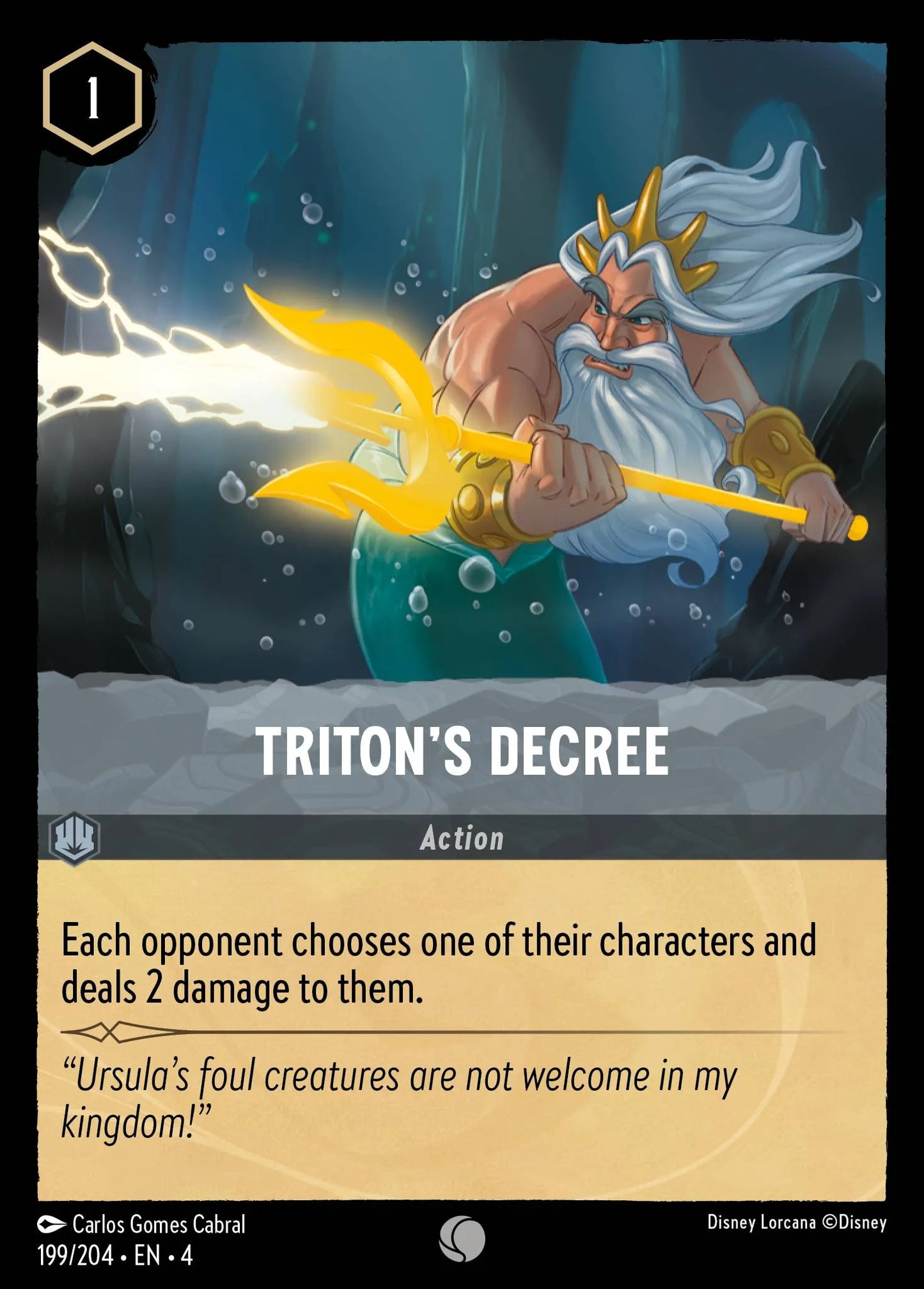 Triton's Decree | Ursula's Return #199 (Near Mint Foil) | Disney Lorcana Single Australia (Near Mint)
