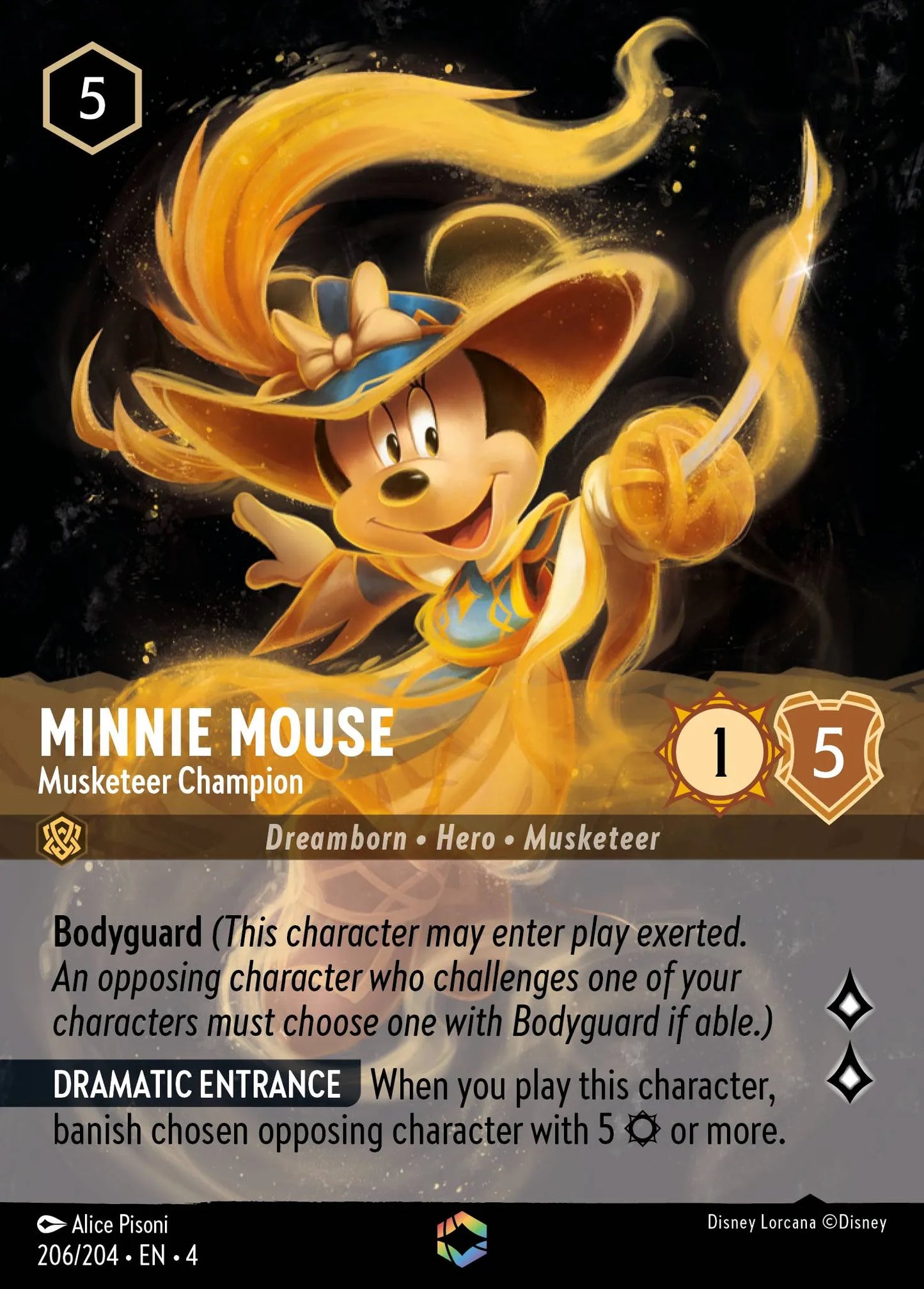 Minnie Mouse - Musketeer Champion Disney Lorcana card