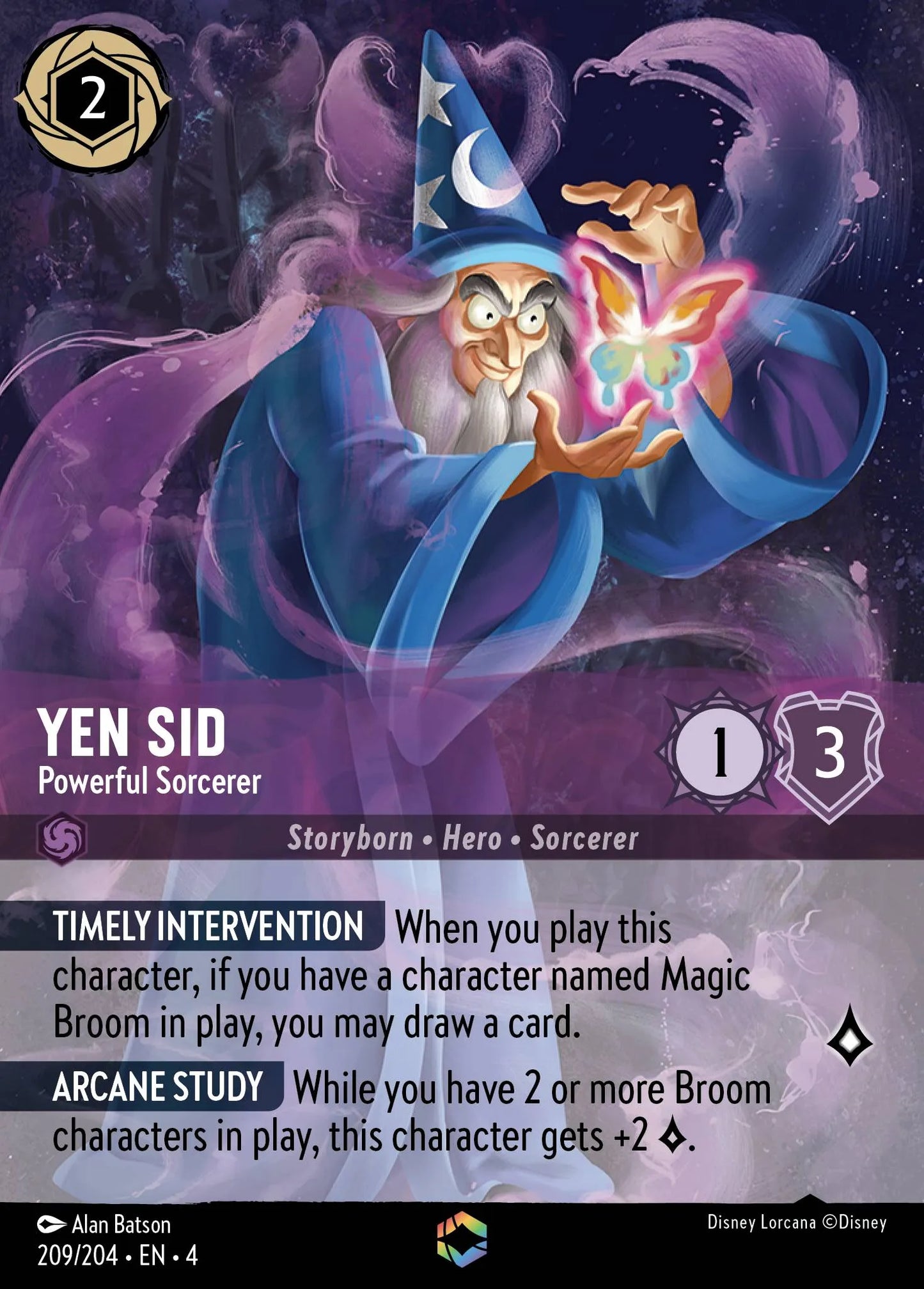 Yen Sid - Powerful Sorcerer Disney Lorcana card