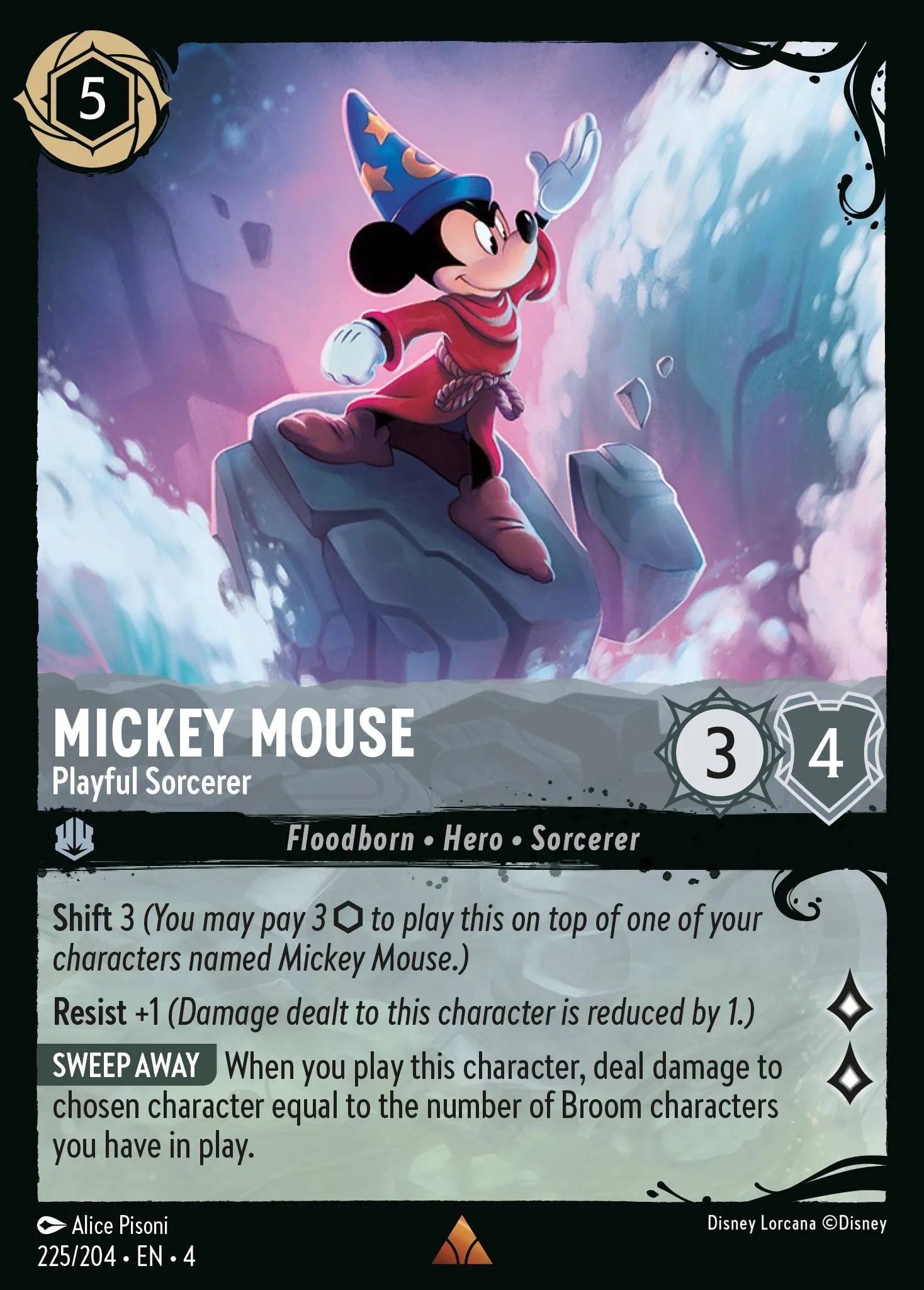 Mickey Mouse - Playful Sorcerer Disney Lorcana card
