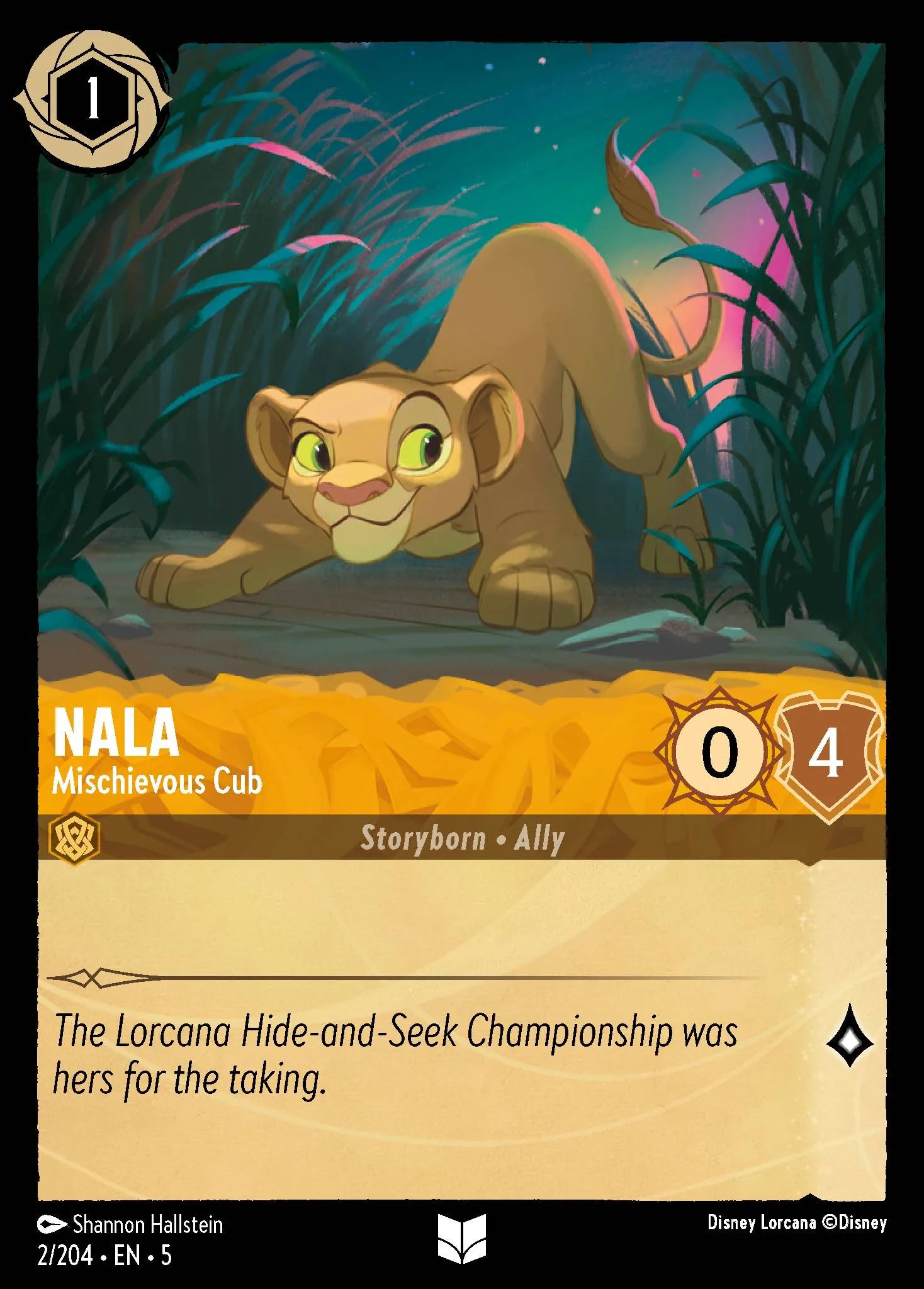 Nala - Mischievous Cub | Shimmering Skies #2 (Near Mint Foil) | Disney Lorcana Single Australia (Near Mint)