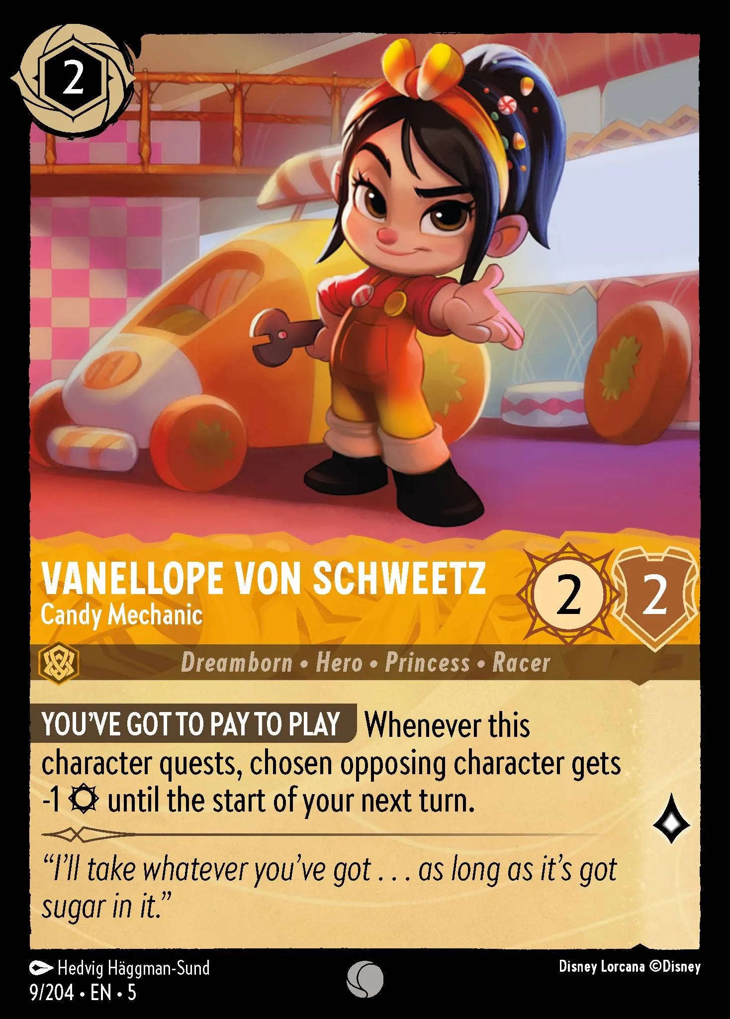 Vanellope von Schweetz - Candy Mechanic | Shimmering Skies #9 (Near Mint) | Disney Lorcana Single Australia (Near Mint)