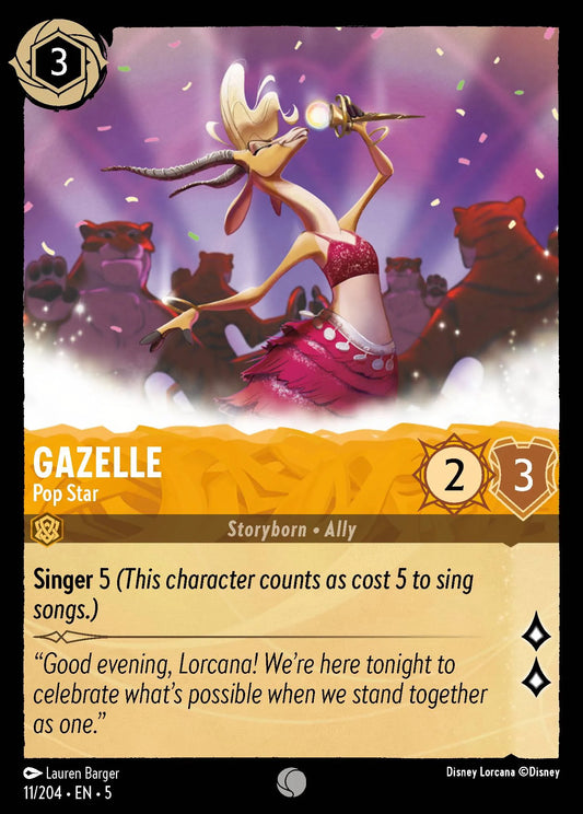 Gazelle - Pop Star | Shimmering Skies #11 (Near Mint) | Disney Lorcana Single Australia (Near Mint)