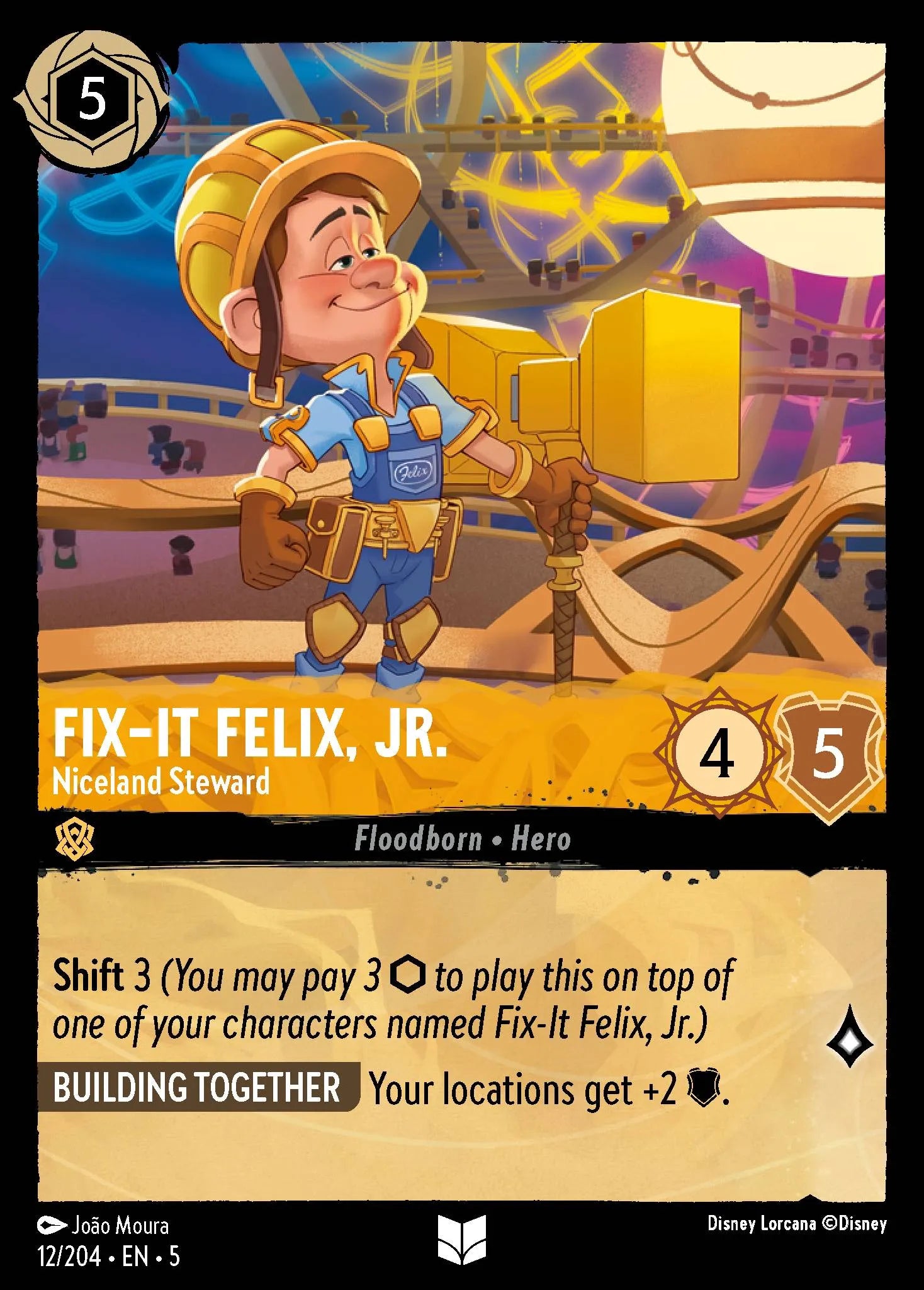 Fix-It Felix, Jr. - Niceland Steward | Shimmering Skies #12 (Near Mint Foil) | Disney Lorcana Single Australia (Near Mint)