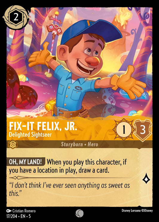 Fix-It Felix, Jr. - Delighted Sightseer | Shimmering Skies #17 (Near Mint) | Disney Lorcana Single Australia (Near Mint)