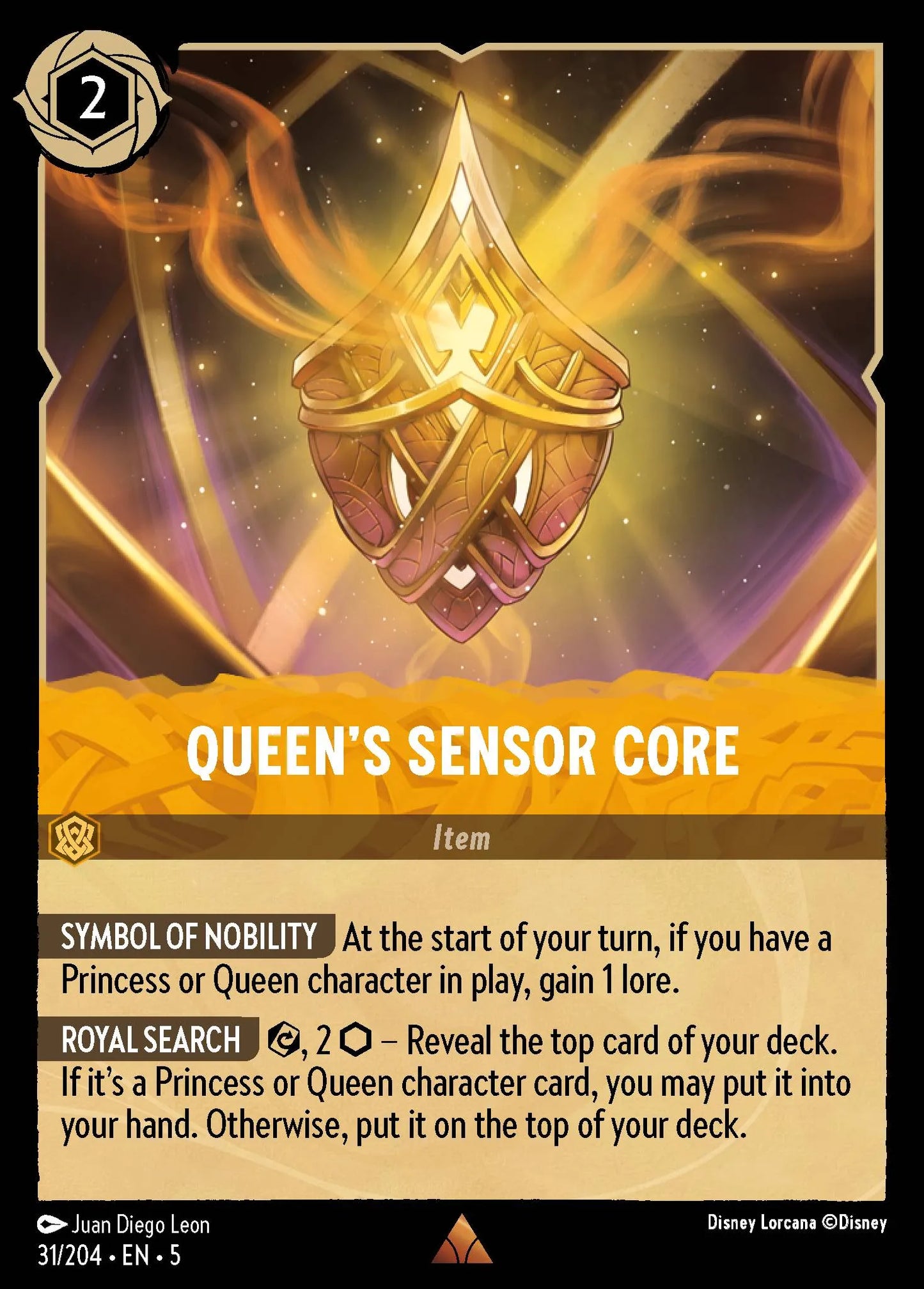 Queen's Sensor Core | Shimmering Skies #31 (Near Mint) | Disney Lorcana Single Australia (Near Mint)