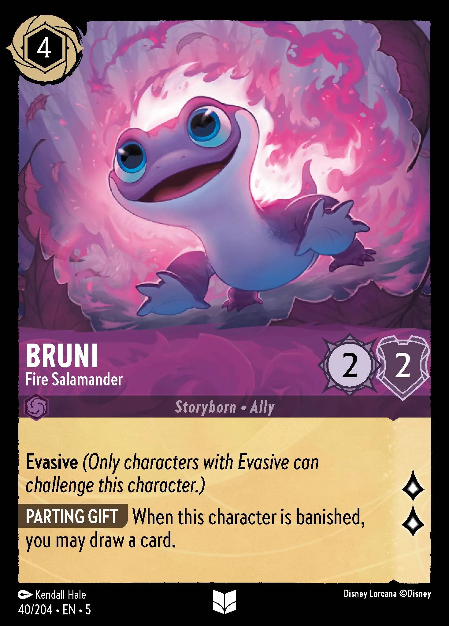 Bruni - Fire Salamander | Shimmering Skies #40 (Near Mint Foil) | Disney Lorcana Single Australia (Near Mint)