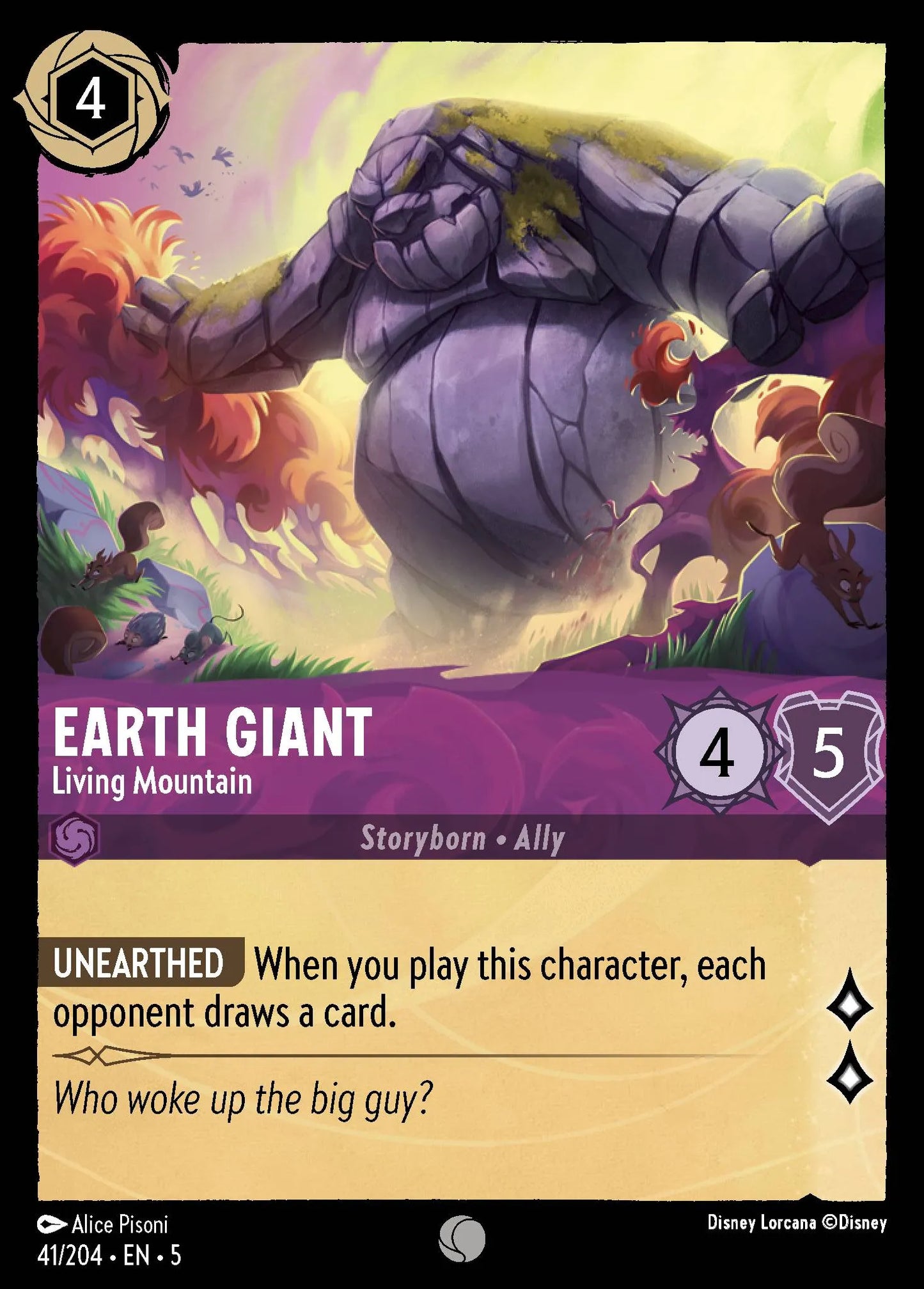 Earth Giant - Living Mountain | Shimmering Skies #41 (Near Mint) | Disney Lorcana Single Australia (Near Mint)