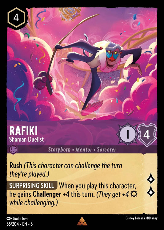 Rafiki - Shaman Duelist | Shimmering Skies #55 (Near Mint) | Disney Lorcana Single Australia (Near Mint)