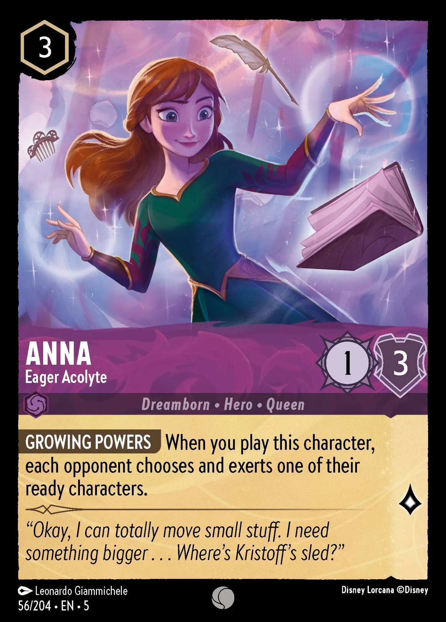 Anna - Eager Acolyte | Shimmering Skies #56 (Near Mint) | Disney Lorcana Single Australia (Near Mint)