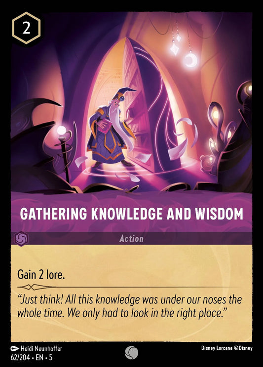 Gathering Knowledge and Wisdom | Shimmering Skies #62 (Near Mint Foil) | Disney Lorcana Single Australia (Near Mint)