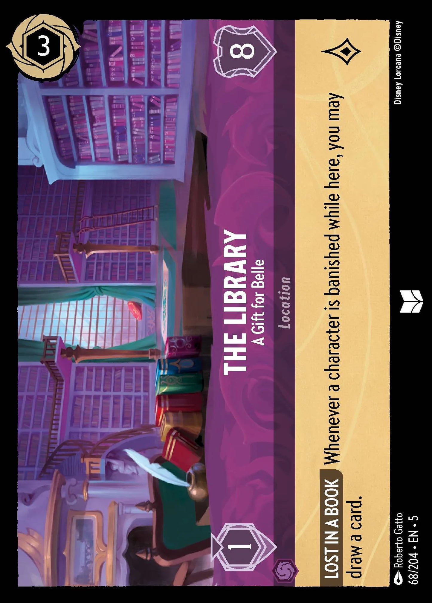 The Library - A Gift for Belle | Shimmering Skies #68 (Near Mint) | Disney Lorcana Single Australia (Near Mint)