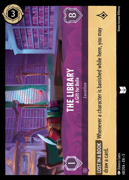 The Library - A Gift for Belle | Shimmering Skies #68 (Near Mint Foil) | Disney Lorcana Single Australia (Near Mint)