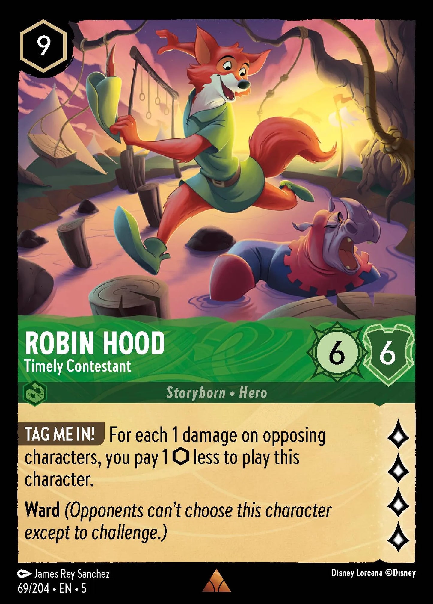 Robin Hood - Timely Contestant | Shimmering Skies #69 (Near Mint Foil) | Disney Lorcana Single Australia (Near Mint)