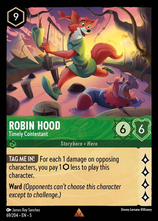 Robin Hood - Timely Contestant | Shimmering Skies #69 (Near Mint Foil) | Disney Lorcana Single Australia (Near Mint)