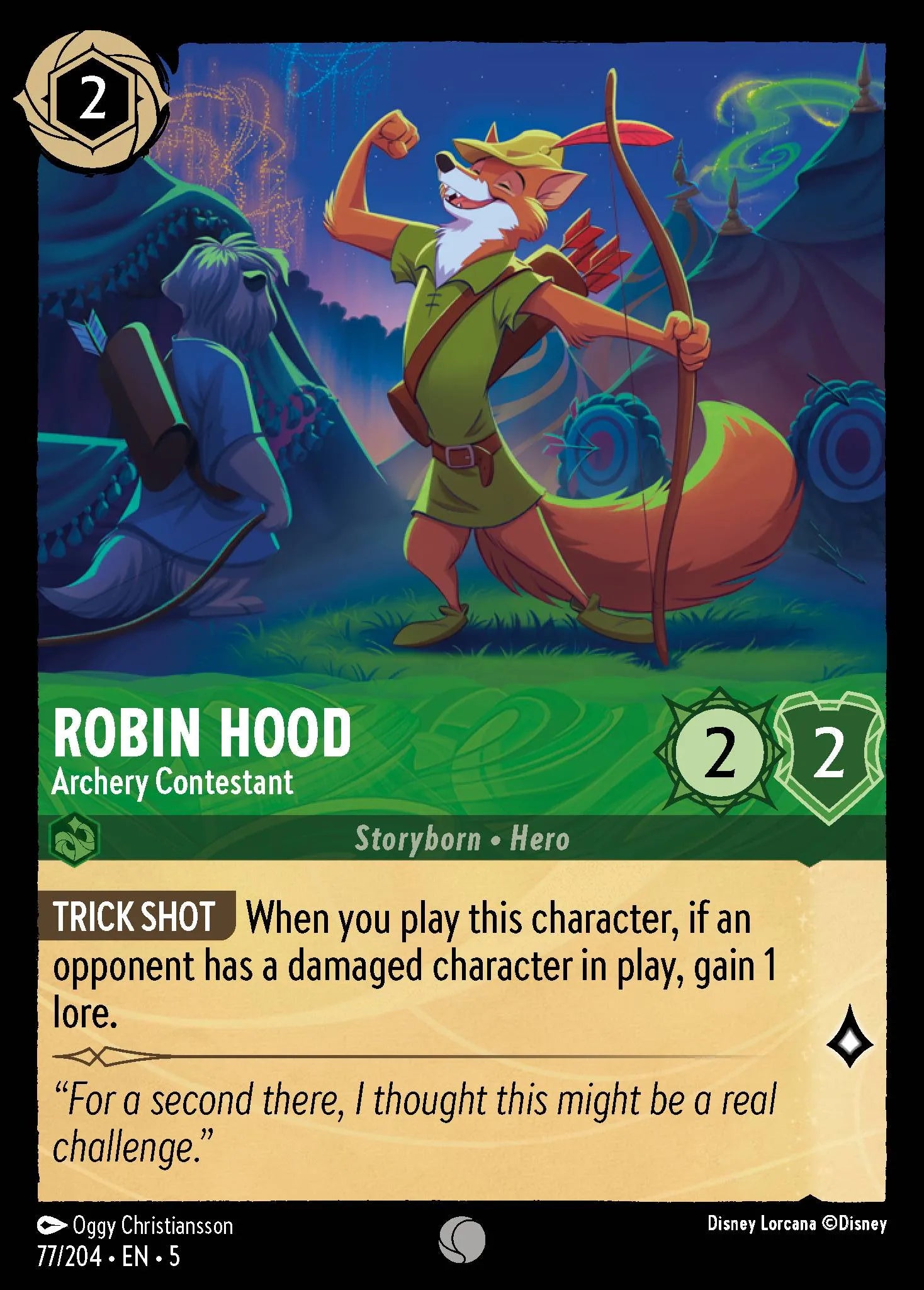 Robin Hood - Archery Contestant | Shimmering Skies #77 (Near Mint) | Disney Lorcana Single Australia (Near Mint)