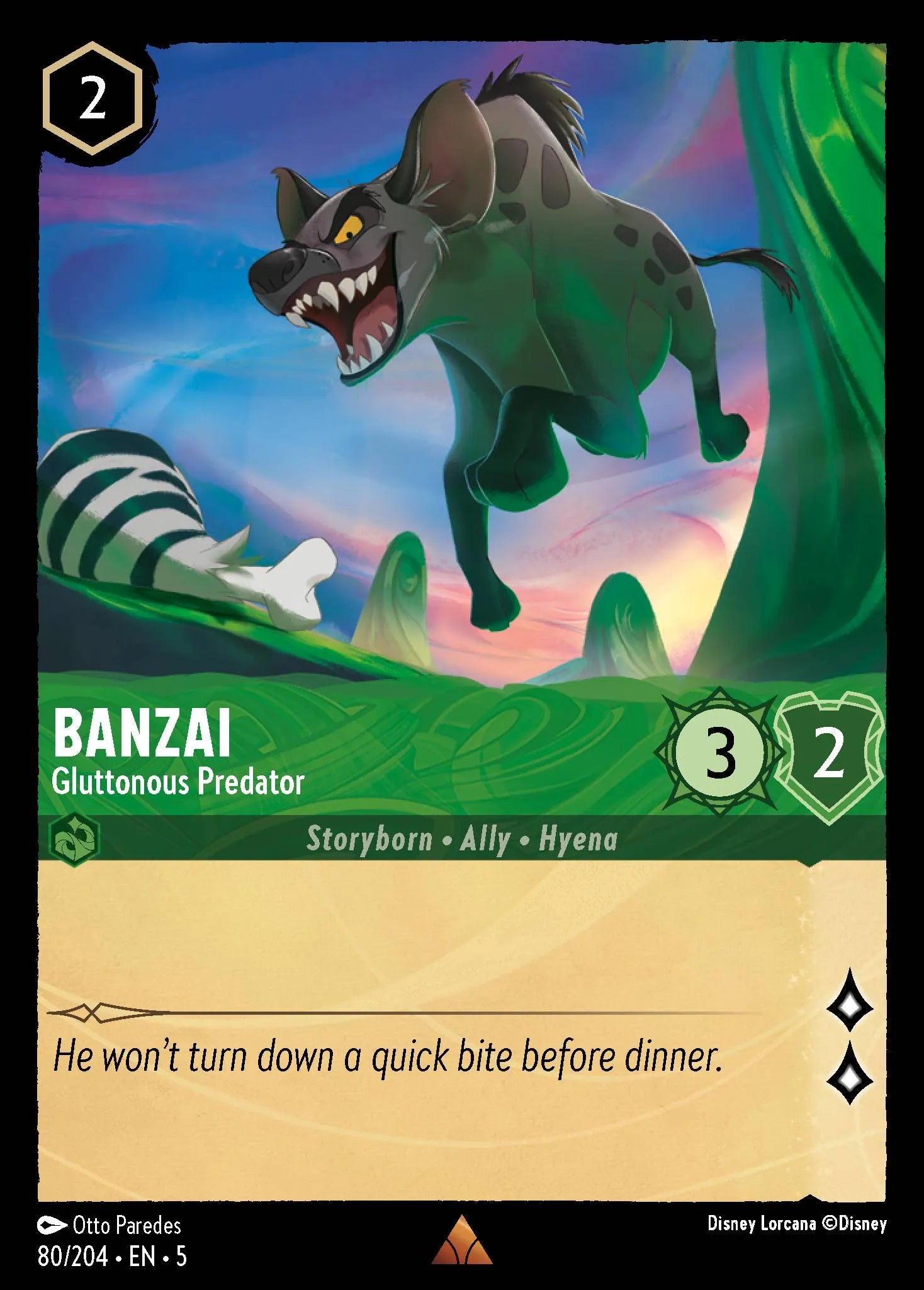 Banzai - Gluttonous Predator | Shimmering Skies #80 (Near Mint) | Disney Lorcana Single Australia (Near Mint)