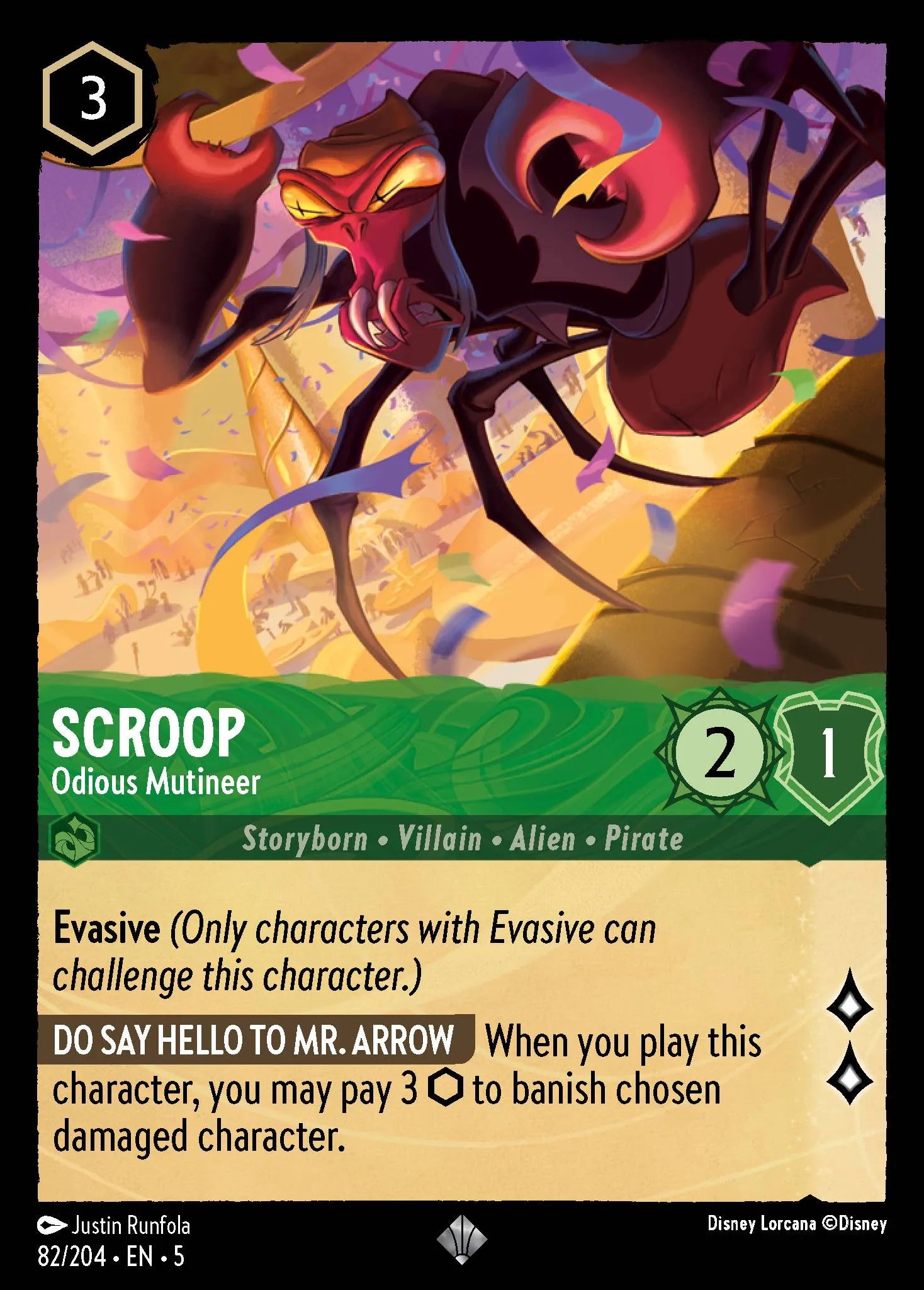 Scroop - Odious Mutineer | Shimmering Skies #82 (Near Mint Foil) | Disney Lorcana Single Australia (Near Mint)