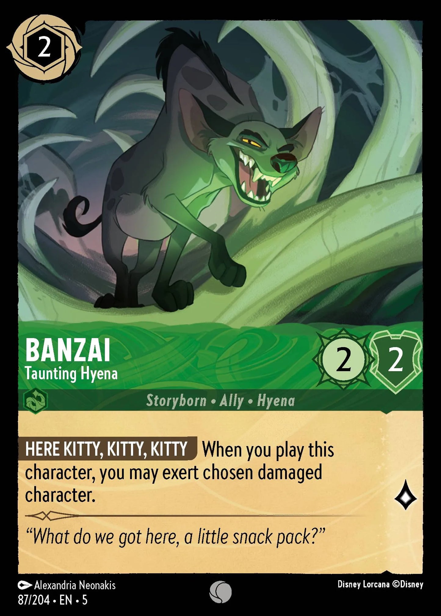Banzai - Taunting Hyena | Shimmering Skies #87 (Near Mint) | Disney Lorcana Single Australia (Near Mint)