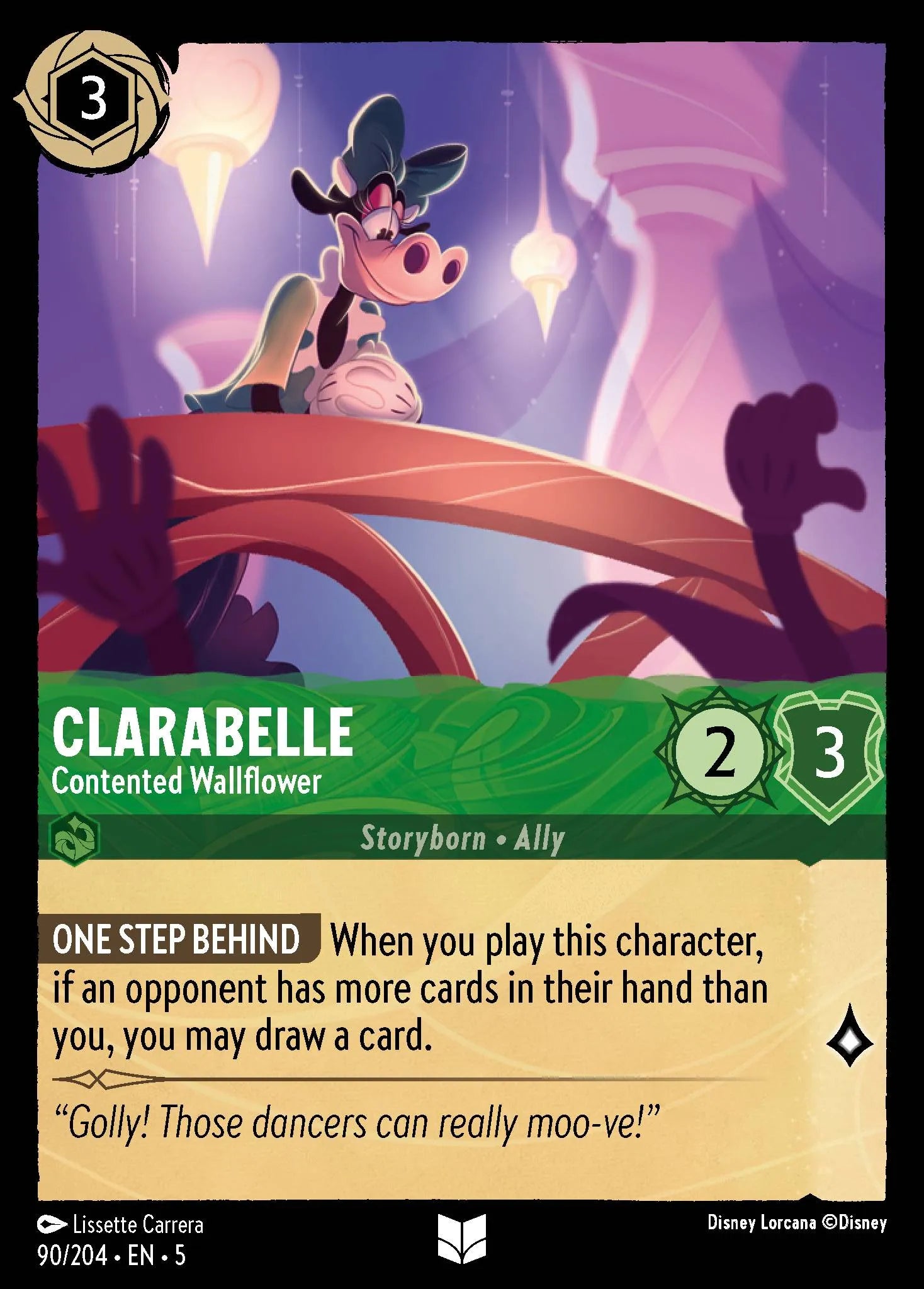 Clarabelle - Contented Wallflower | Shimmering Skies #90 (Near Mint) | Disney Lorcana Single Australia (Near Mint)