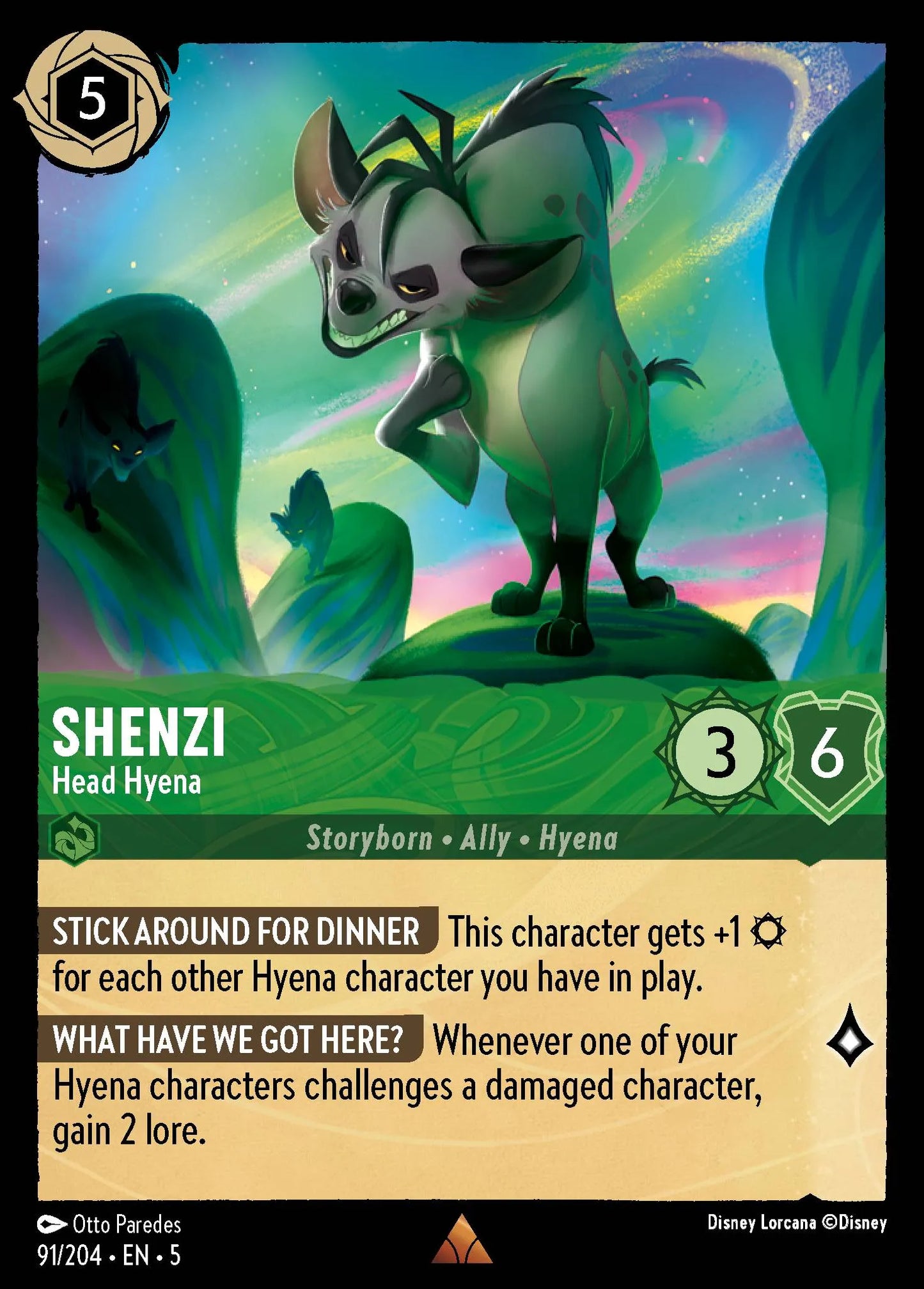Shenzi - Head Hyena | Shimmering Skies #91 (Near Mint) | Disney Lorcana Single Australia (Near Mint)