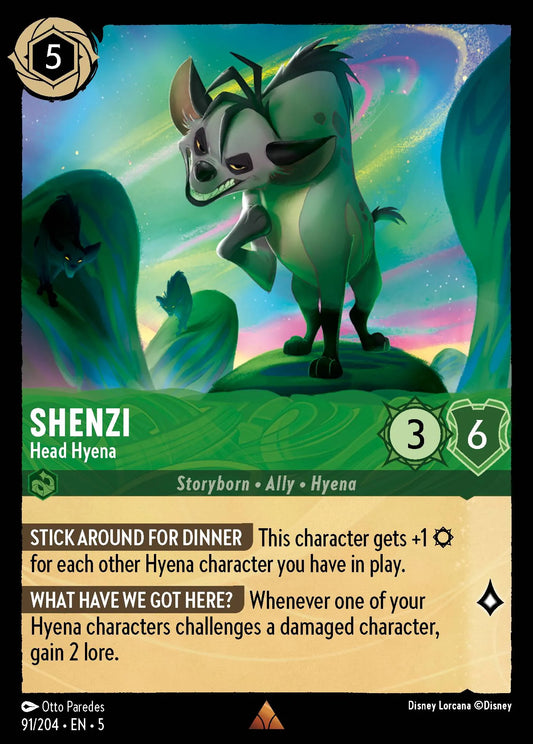 Shenzi - Head Hyena | Shimmering Skies #91 (Near Mint Foil) | Disney Lorcana Single Australia (Near Mint)