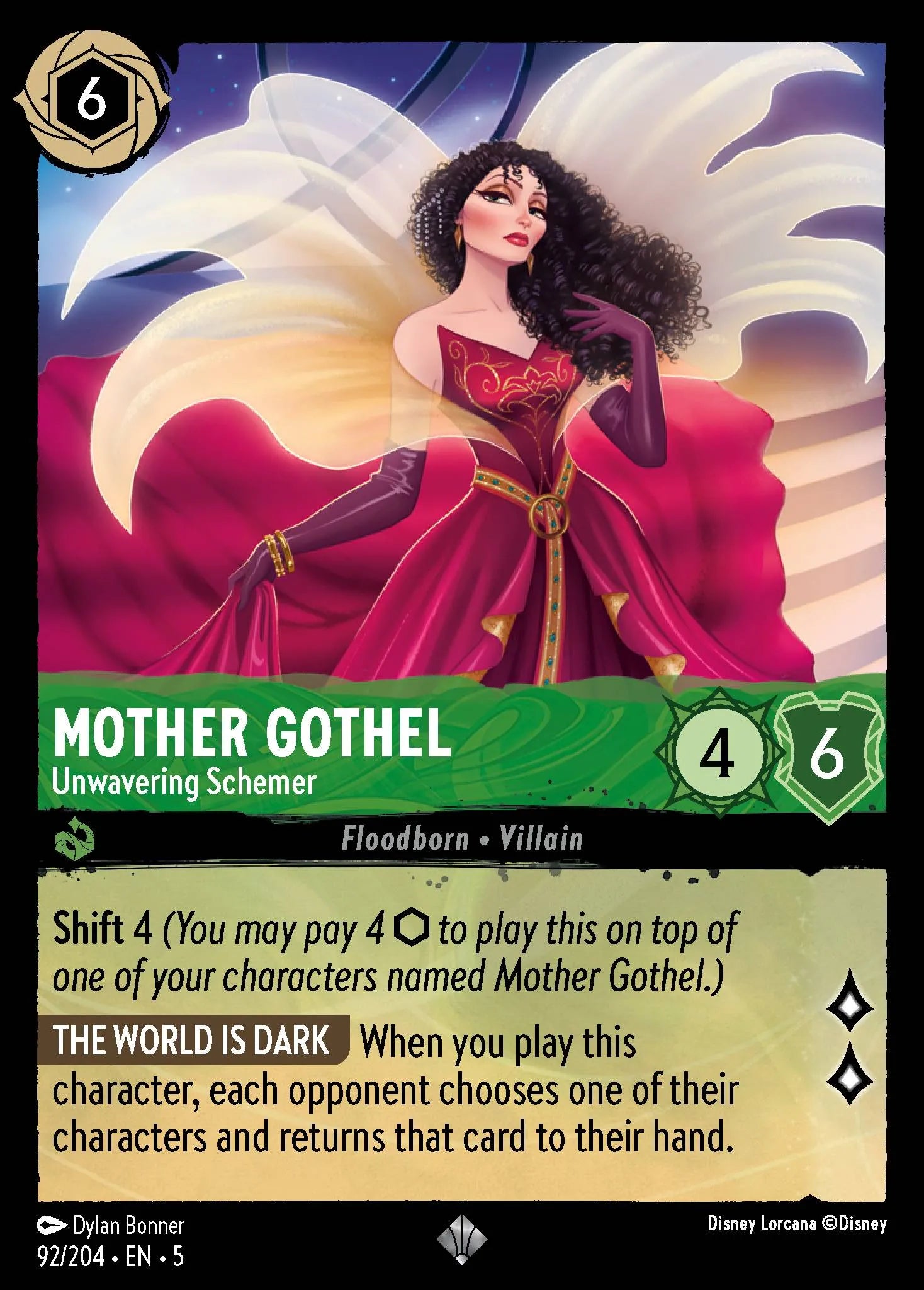 Mother Gothel - Unwavering Schemer | Shimmering Skies #92 (Near Mint Foil) | Disney Lorcana Single Australia (Near Mint)