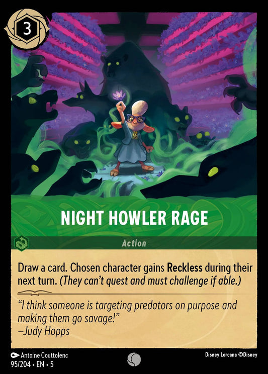 Night Howler Rage | Shimmering Skies #95 (Near Mint Foil) | Disney Lorcana Single Australia (Near Mint)