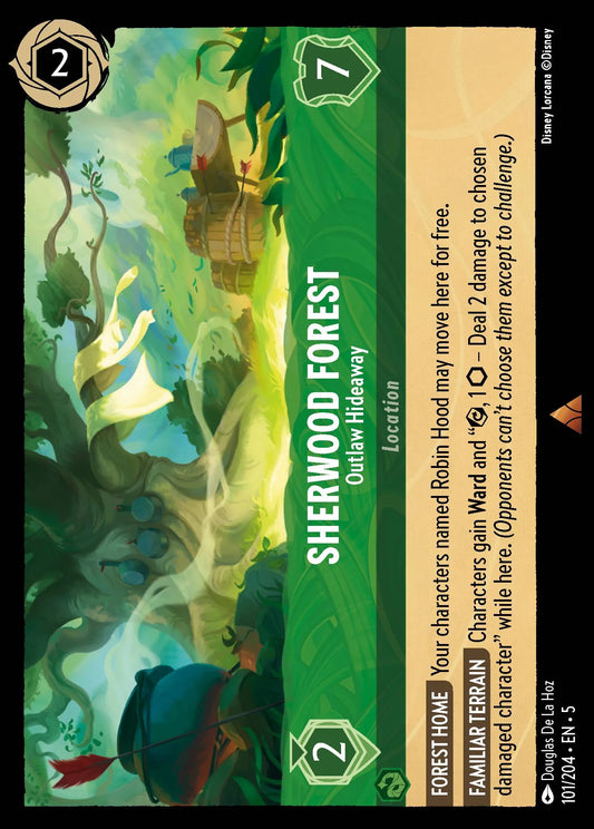Sherwood Forest - Outlaw Hideaway | Shimmering Skies #101 (Near Mint) | Disney Lorcana Single Australia (Near Mint)