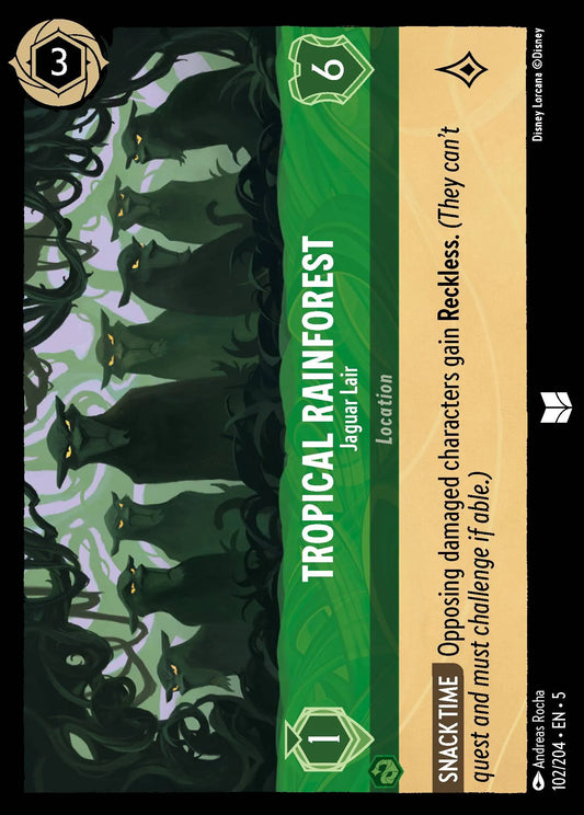Tropical Rainforest - Jaguar Lair | Shimmering Skies #102 (Near Mint) | Disney Lorcana Single Australia (Near Mint)