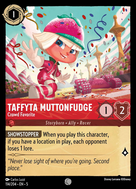Taffyta Muttonfudge - Crowd Favorite | Shimmering Skies #114 (Near Mint Foil) | Disney Lorcana Single Australia (Near Mint)