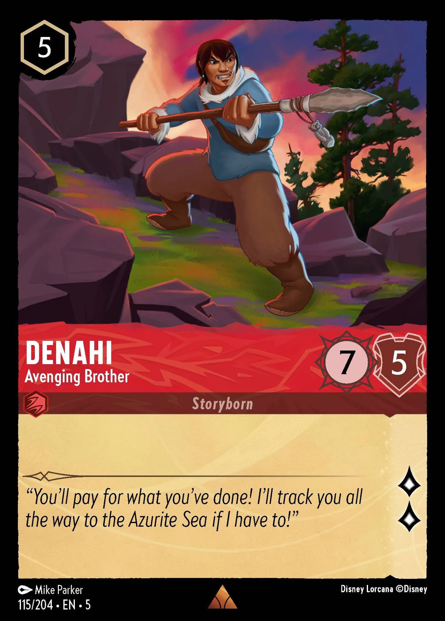 Denahi - Avenging Brother | Shimmering Skies #115 (Near Mint Foil) | Disney Lorcana Single Australia (Near Mint)