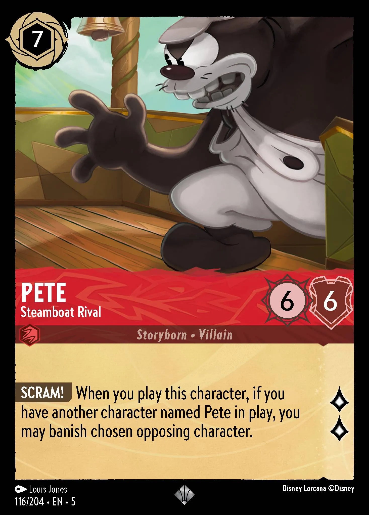 Pete - Steamboat Rival | Shimmering Skies #116 (Near Mint) | Disney Lorcana Single Australia (Near Mint)