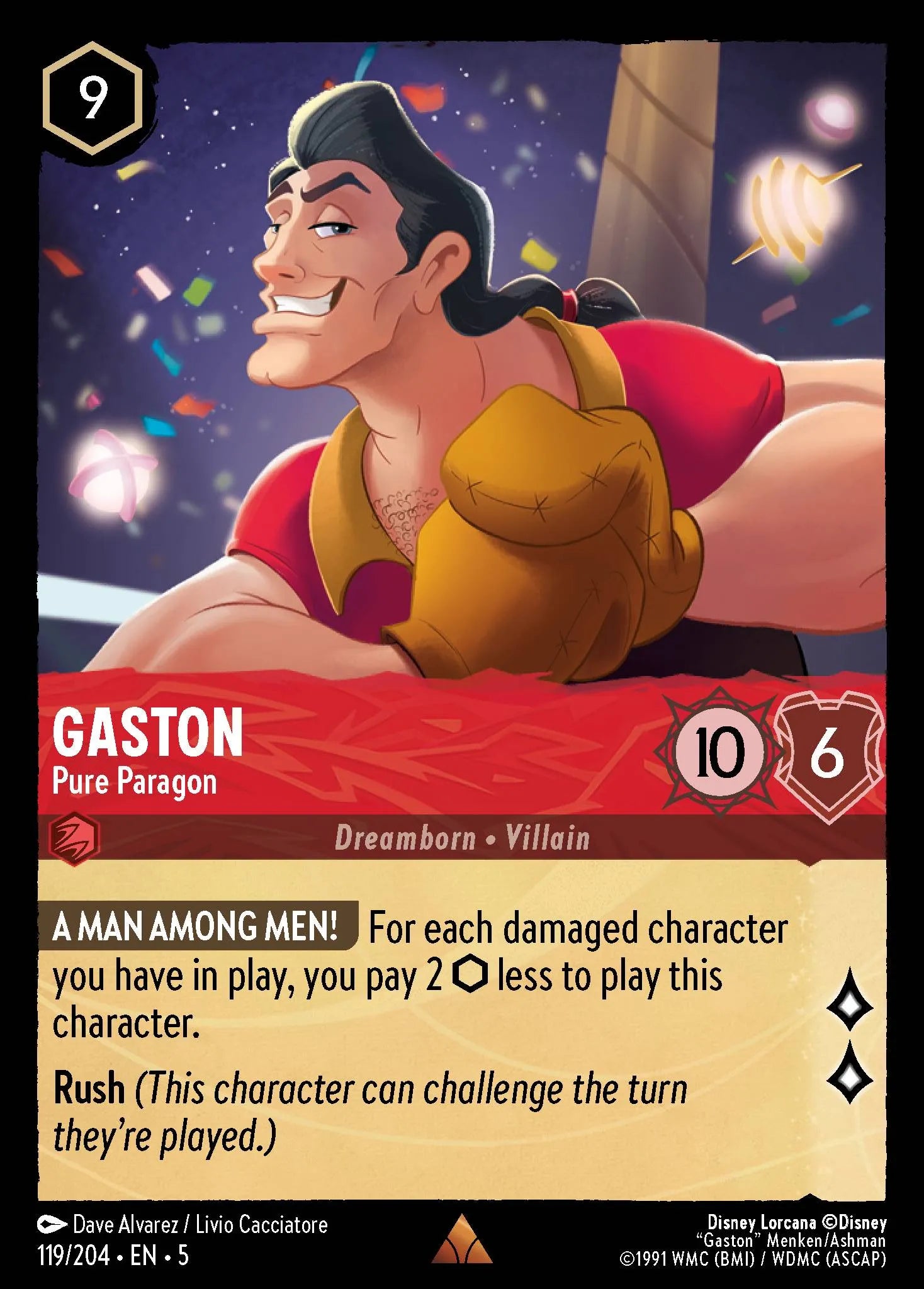 Gaston - Pure Paragon | Shimmering Skies #119 (Near Mint) | Disney Lorcana Single Australia (Near Mint)