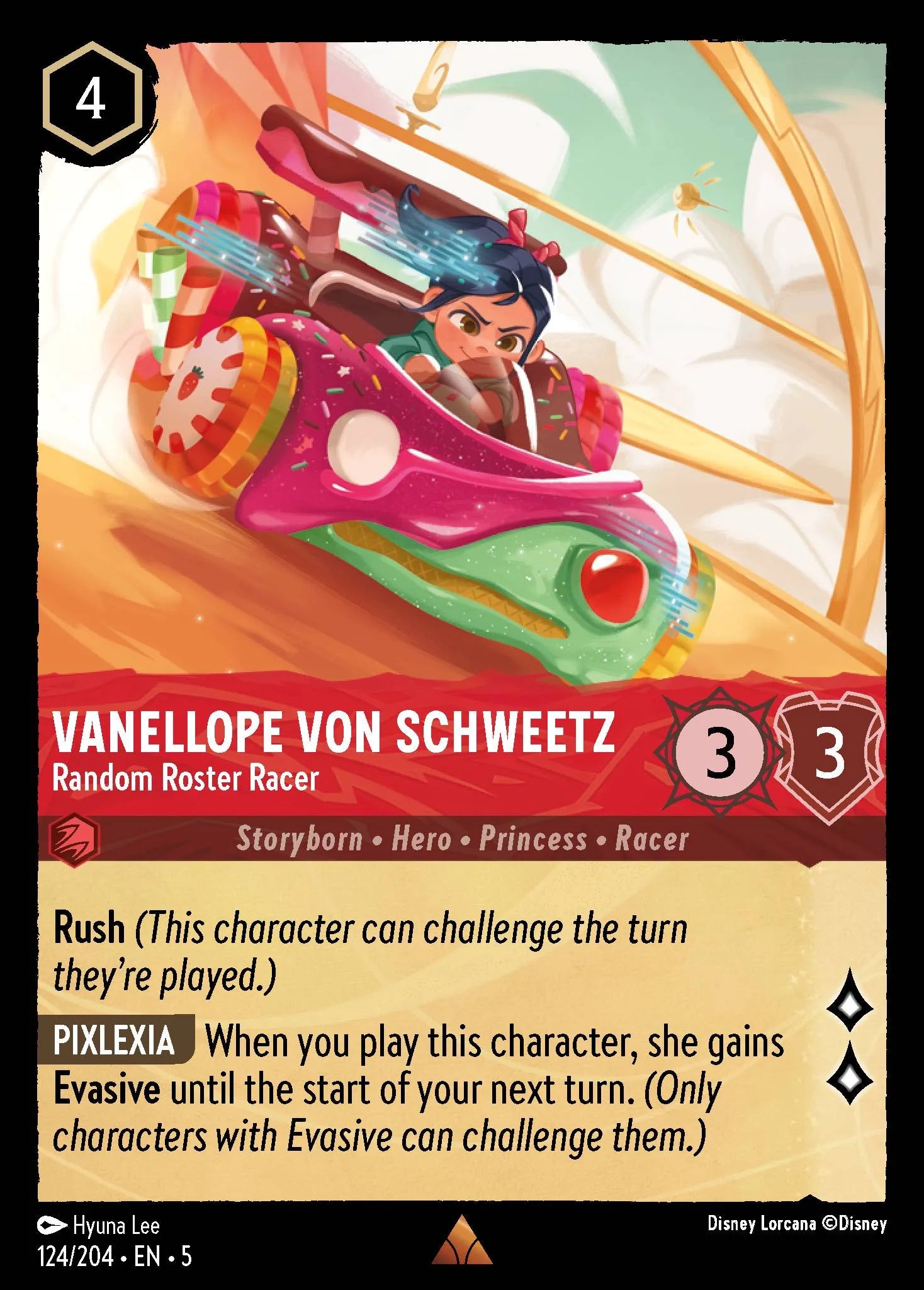 Vanellope von Schweetz - Random Roster Racer | Shimmering Skies #124 (Near Mint) | Disney Lorcana Single Australia (Near Mint)