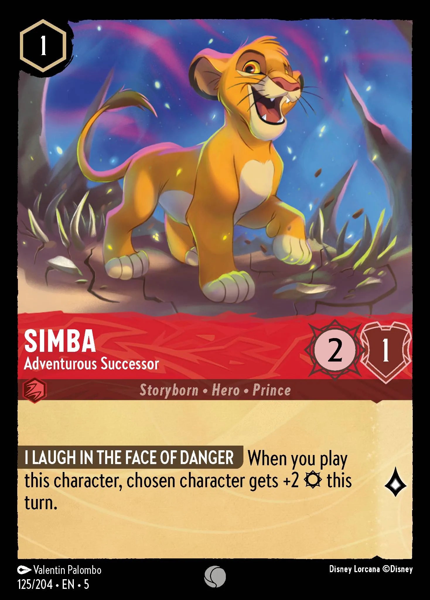 Simba - Adventurous Successor | Shimmering Skies #125 (Near Mint) | Disney Lorcana Single Australia (Near Mint)