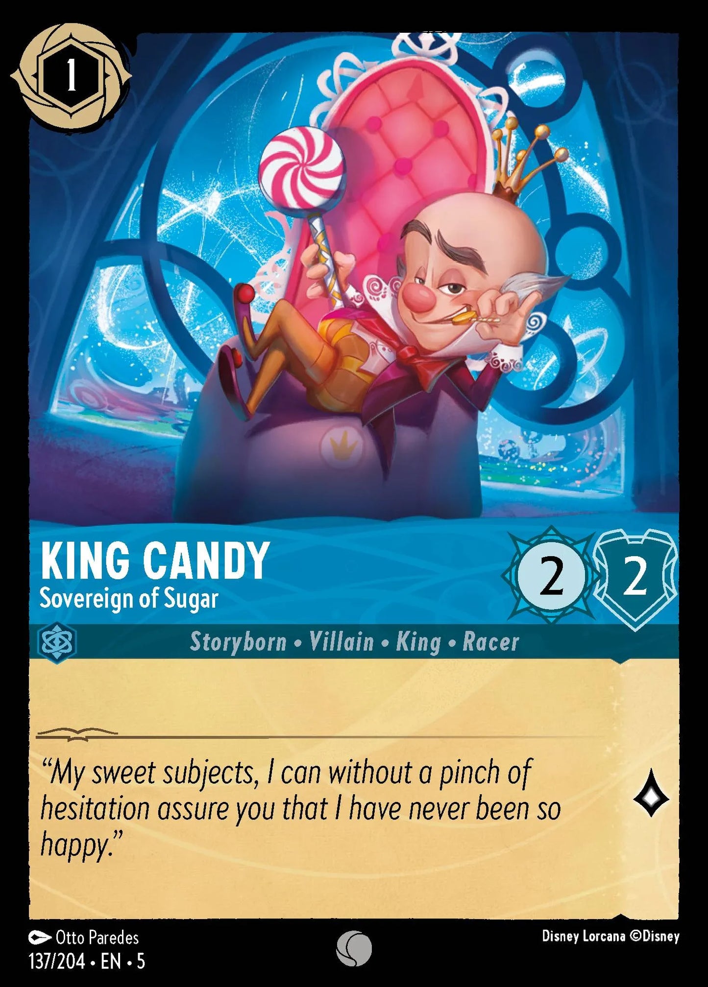 King Candy - Sovereign of Sugar | Shimmering Skies #137 (Near Mint Foil) | Disney Lorcana Single Australia (Near Mint)