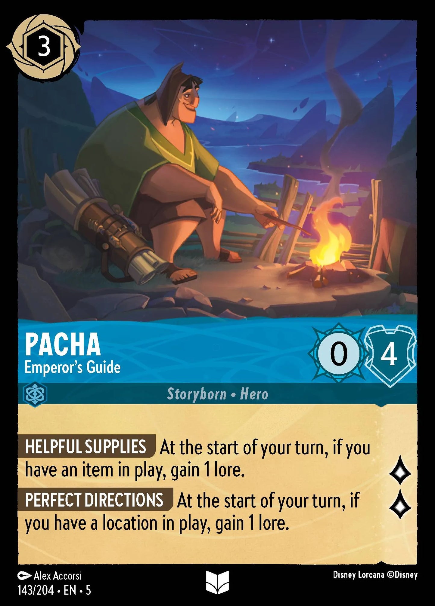 Pacha - Emperor's Guide | Shimmering Skies #143 (Near Mint) | Disney Lorcana Single Australia (Near Mint)