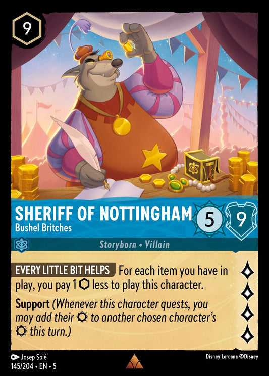 Sheriff of Nottingham - Bushel Britches | Shimmering Skies #145 (Near Mint Foil) | Disney Lorcana Single Australia (Near Mint)