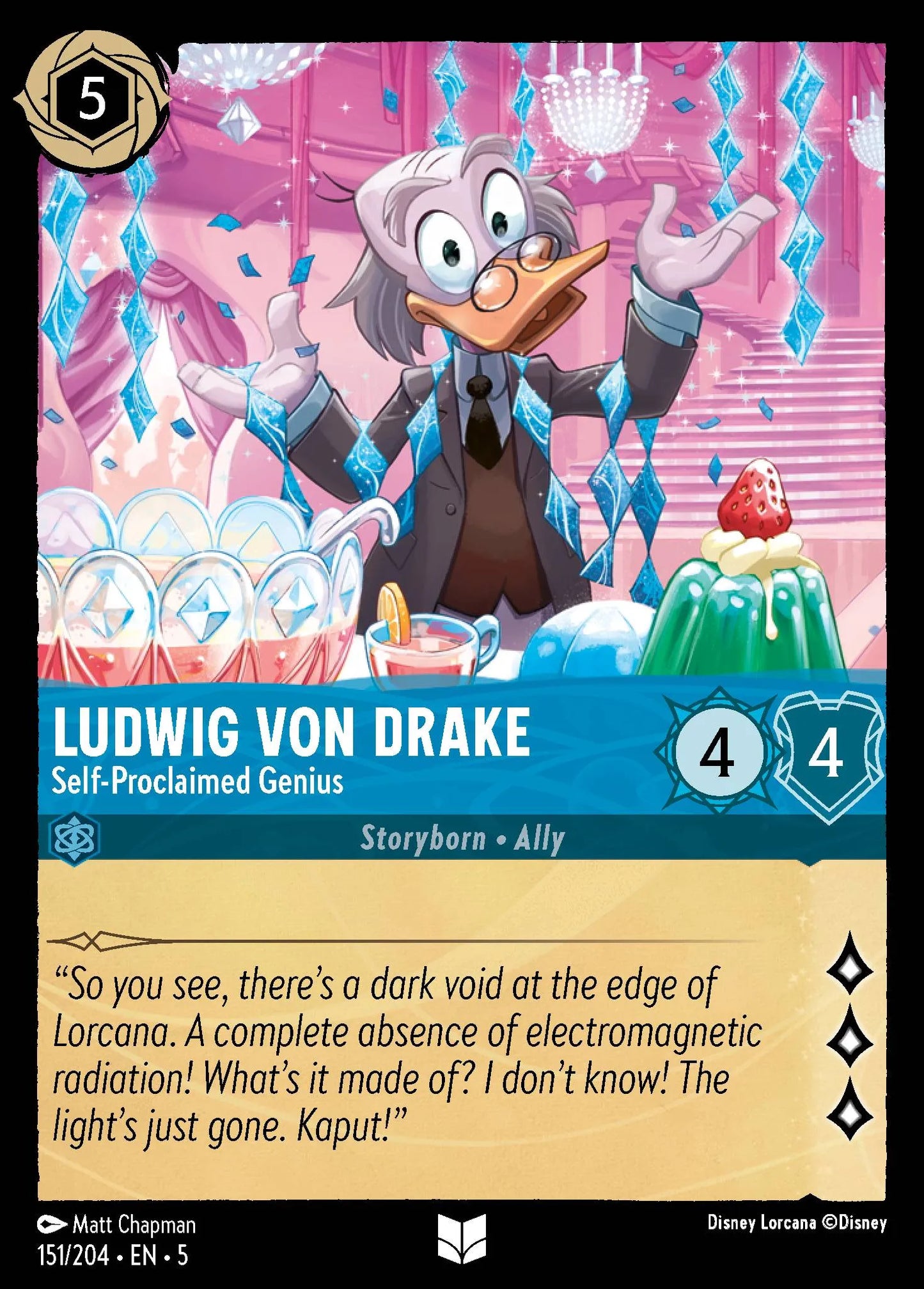 Ludwig von Drake - Self-Proclaimed Genius | Shimmering Skies #151 (Near Mint Foil) | Disney Lorcana Single Australia (Near Mint)