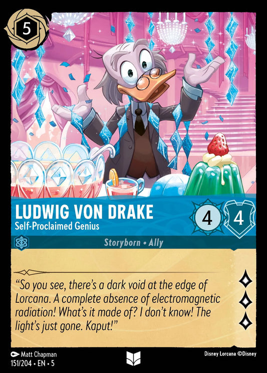 Ludwig von Drake - Self-Proclaimed Genius | Shimmering Skies #151 (Near Mint Foil) | Disney Lorcana Single Australia (Near Mint)