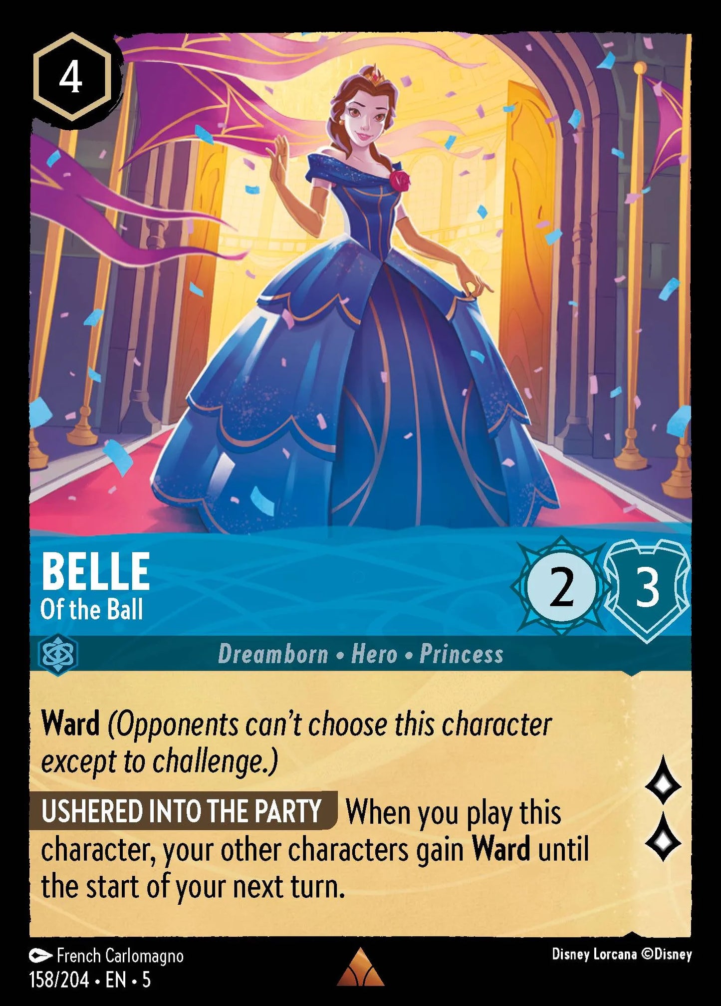 Belle - Of the Ball | Shimmering Skies #158 (Near Mint Foil) | Disney Lorcana Single Australia (Near Mint)